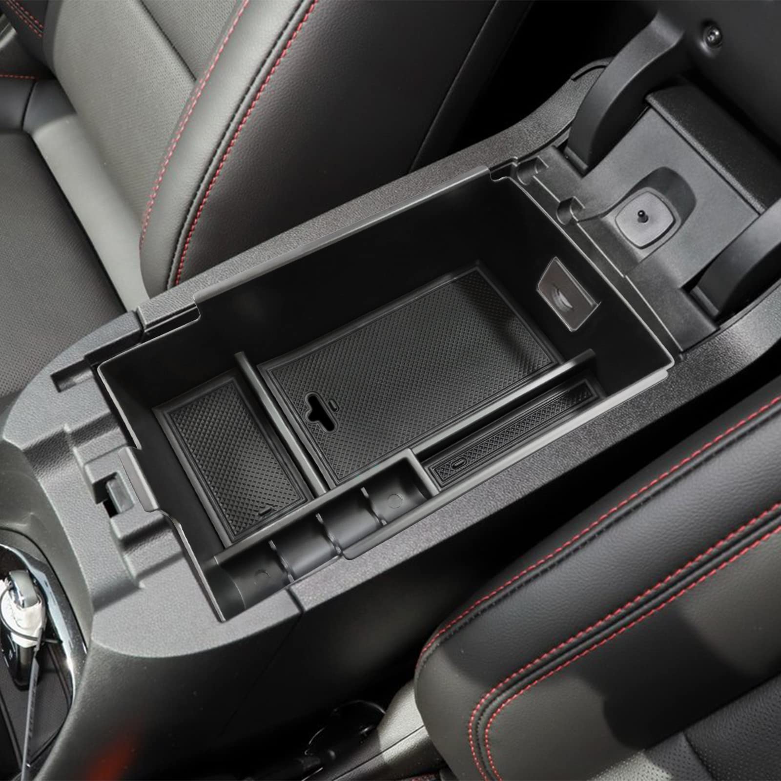 Edbetos Center Console Organizer Compatible With Chevy Equinox Accessories 2018 2019 2020 2021 2022 2023 2024 Insert Tray Interior Secondary Armrest Storage Box Abs, Black