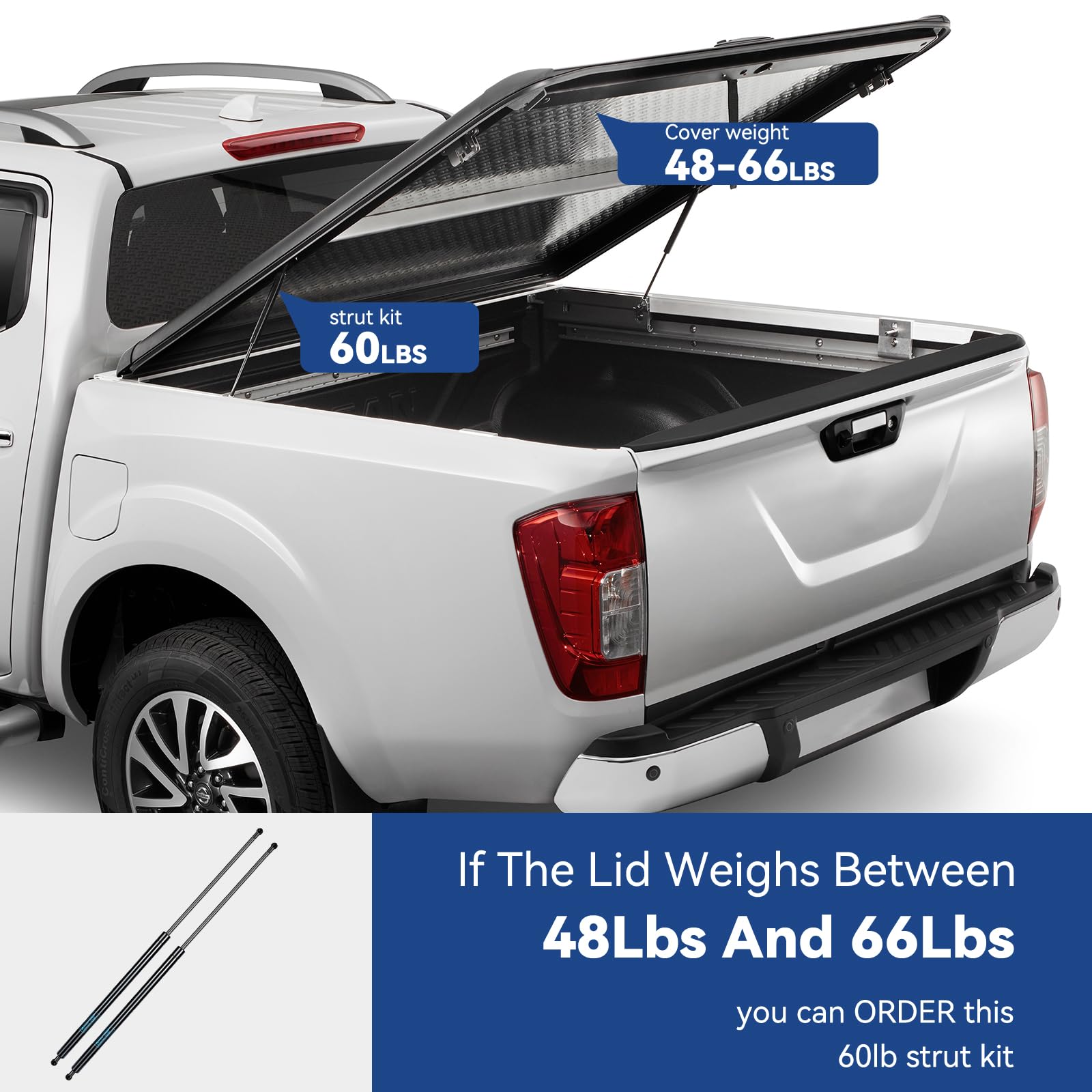 Arana Ml24-60 Gas Struts 36 Inch 60Lbs Lift Support, 36 '' Gas Springs Shocks For Tonneau Cover Truck Bed Cover Trailer Lid Camp