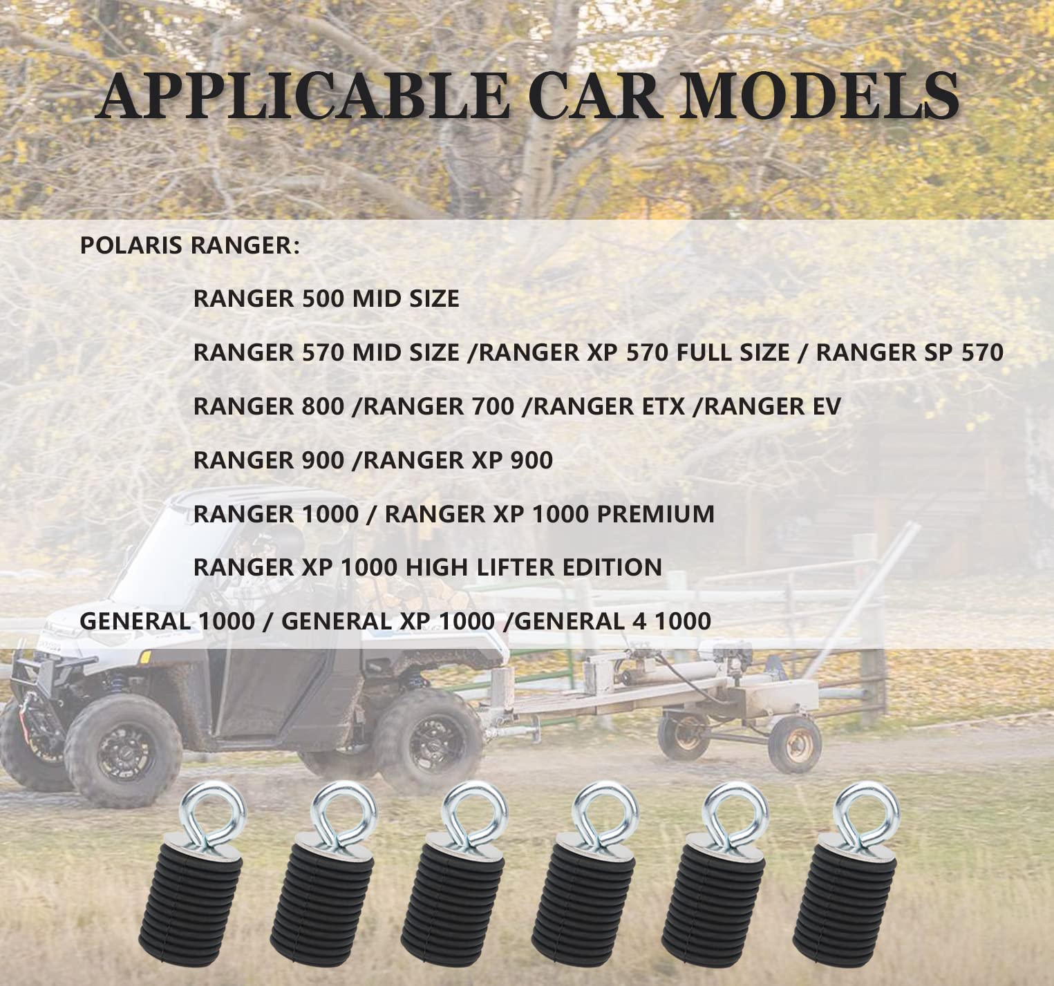 6pcs Tie Down Anchors for Polaris Ranger/General 1000 900 800 700 500 Accessories, Lock and Ride Anchor for Polaris, Bed Tie Dow