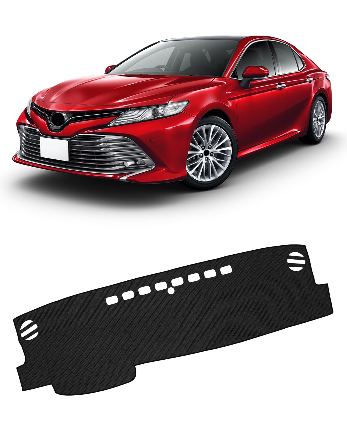 Fiilines Dash Cover For Toyota Camry 2018-2024 (No Hud), Camry Accessories Dashboard Cover Mat No Glare Sunshade Anti-Slip Pad P