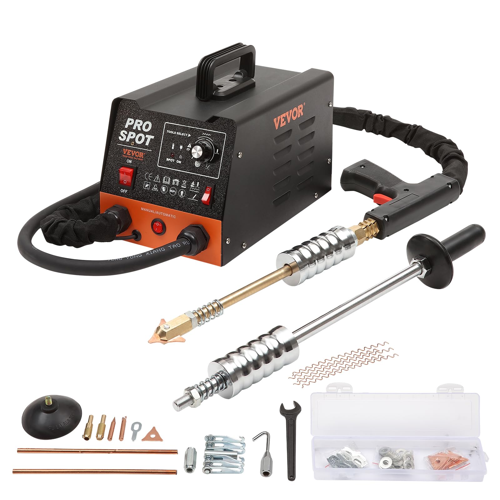 VEVOR Stud Welder Dent Repair Kit, 3KW Spot Welder Dent Puller with 6 Welding Modes, Auto Body Spot Welding Dent Puller Machine 