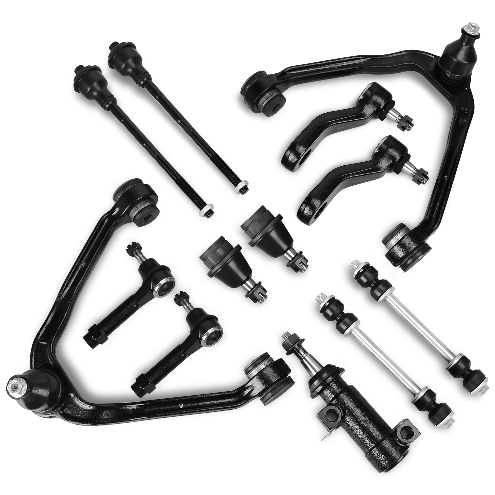Yitamotor 13 Piece Front Suspension Kit Compatible With 1999-2007 Chevy Tahoe/Suburban/Silverado/Avalance 2002-2006 Cadillac Esc