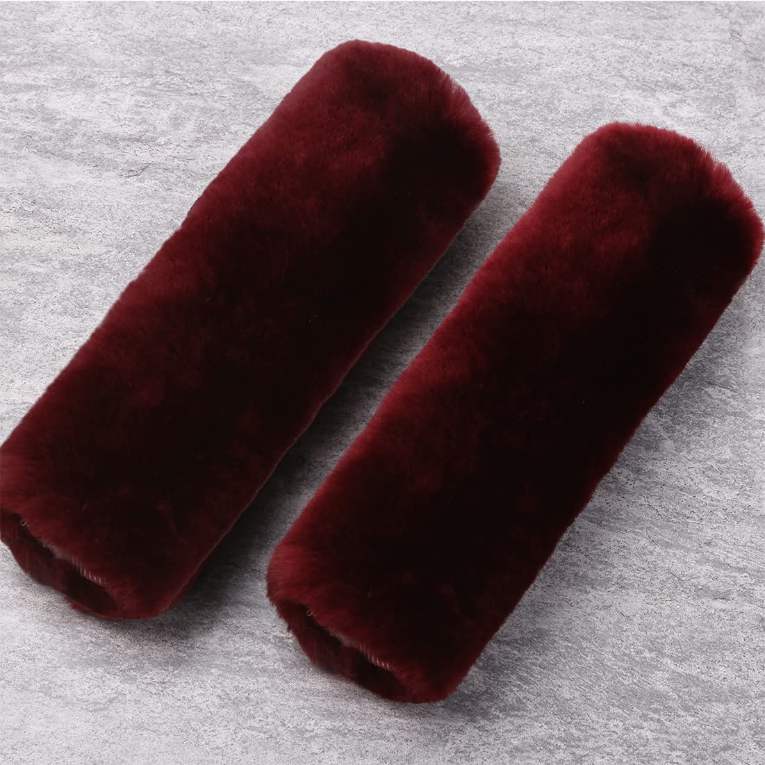 Ogland 2 Pack Real Sheepskin Wool Car Seat Belt Pads For Auto Car Seat Belt, Soft Shoulder Pad, Neck Cushion Protector, Genuine 