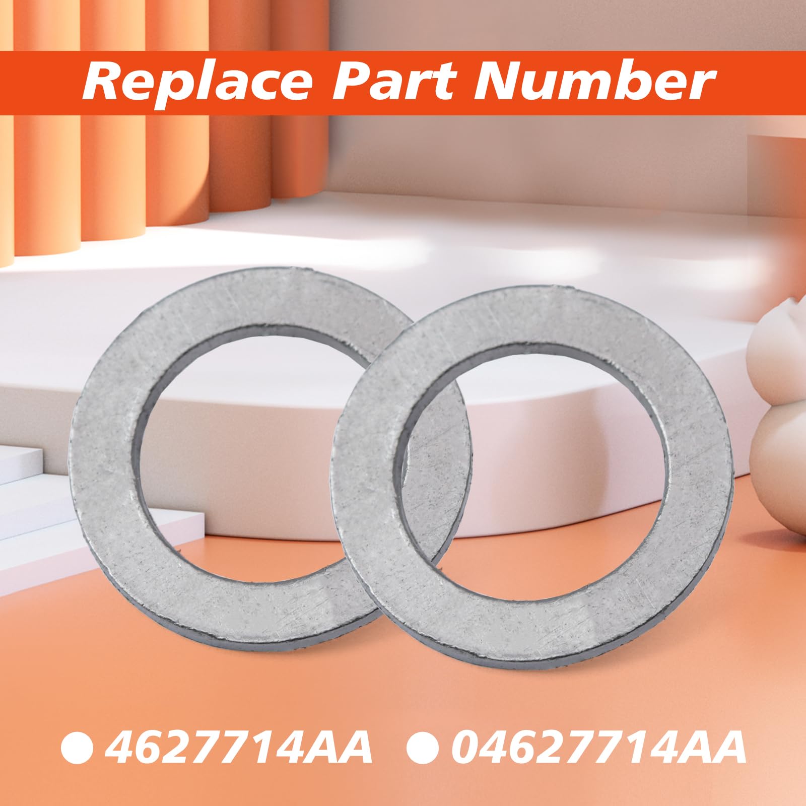 Mhrxusd 2PCS 4627714AA Exhaust Fluid DEF Injector Gasket Replacement for Dodge for Ram 2500 3500 (2013-2022) 4500 5500 (2013-201