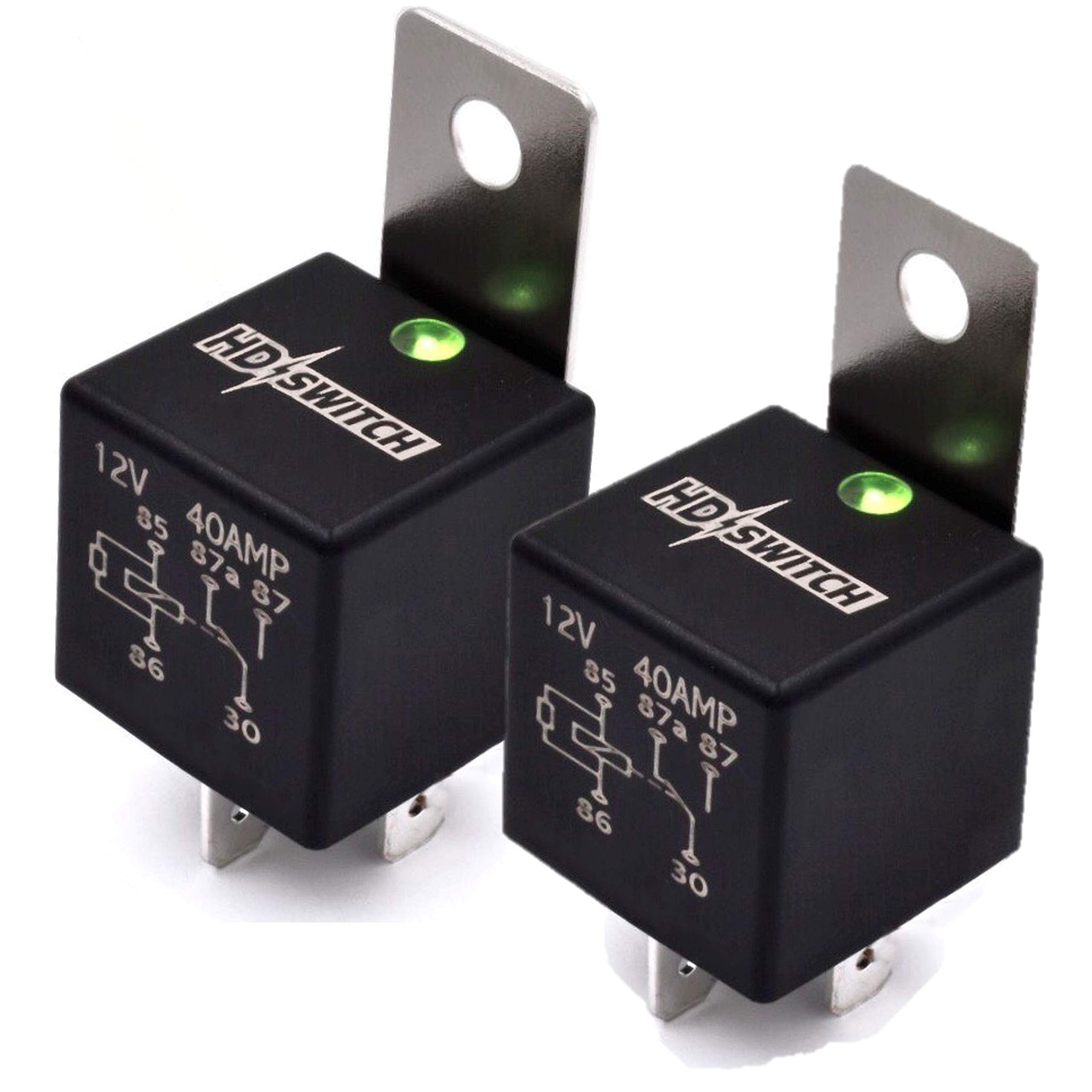 Hd Switch (2Pk Improved Relay For Hustler 601053, 026237 Fits Super Z, Super Mini Z, Zr7, X-One, Z4, Sport, Super Fastrak, Raptor, Mini Fastrak Mowers - 12V 40A - W/Led Upgrade & Dielectric Grease