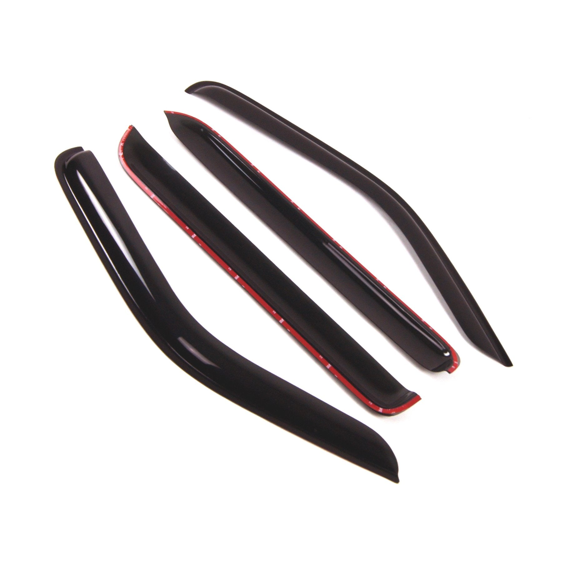 Tuningpros Wd2-123 Dark Smoke 4 Pcs Set Window Visor (Outside Mount) Deflector Rain Guard Compatible With 2007-2011 Dodge Nitro