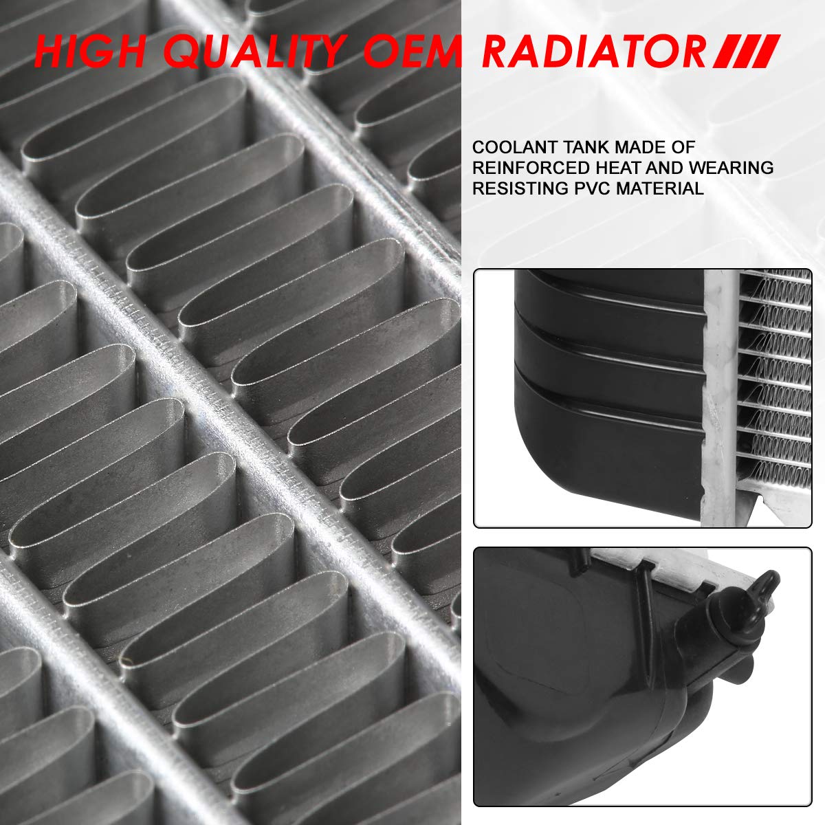 Auto Dynasty Radiator Compatible With 95-00 Chevy Gmc C/K Series Pickup Tahoe C35 5.0L 5.7L V8 Mt, 34Core Dpi 2316 Factory Style
