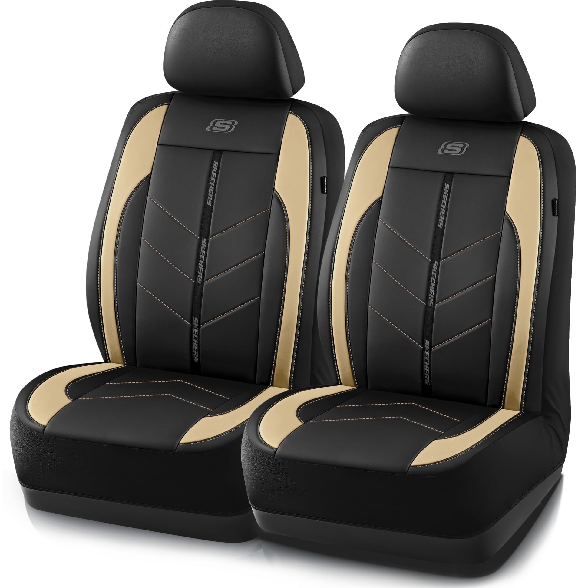 Skechers Car Seat Covers,Luxury Faux Leather Seat Covers,Waterproof Anti Slip Car Seat Protector Front Seats,Car Accessories Air