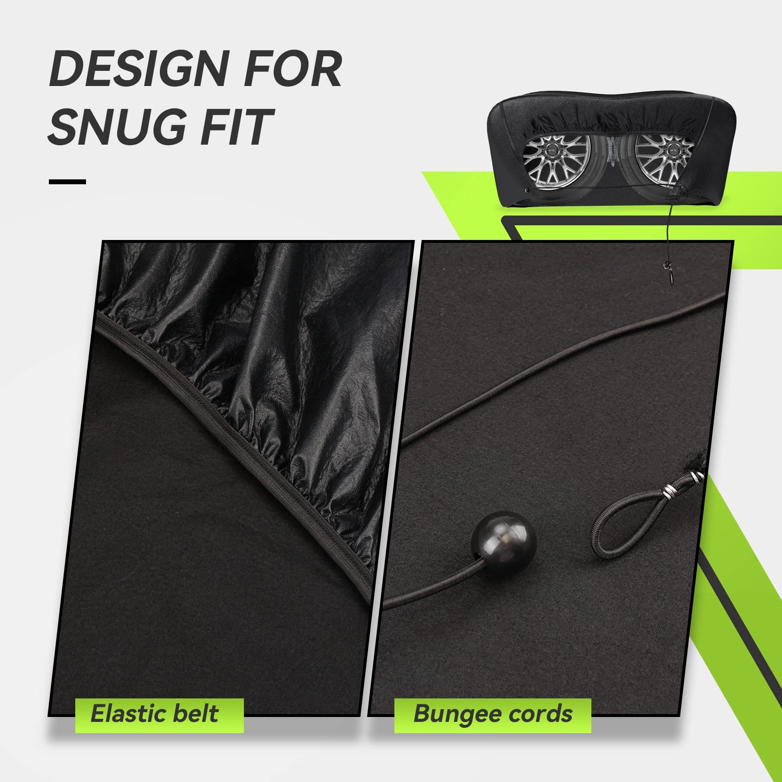 Rvmate Rv Tire Covers, Dual Axle Wheel Cover (2 Pack) Fits 30''-33'' Diameter Tires, Waterproof Anti-Uv Black Dual Tire Covers R