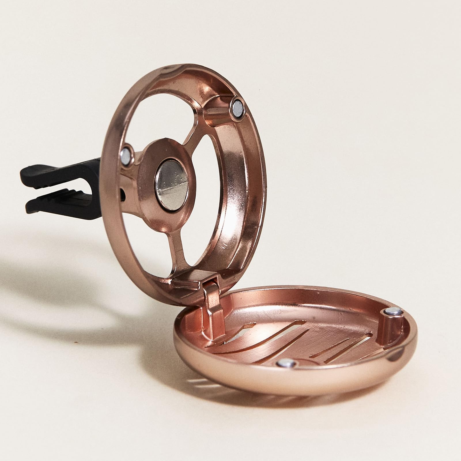 Maison Berger - Refillable Car Air Freshener Vent Clip Diffuser Set - 1.75'' Diameter X 1.25'' Depth - Made In France (Pink Copp