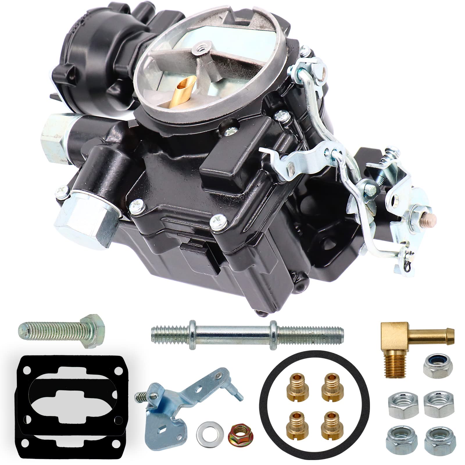 THUNDERMINGO Marine Carburetor for Mercruiser 2 Barrel 3.0L 4.3L 5.0L 5.7L with Electric Choke