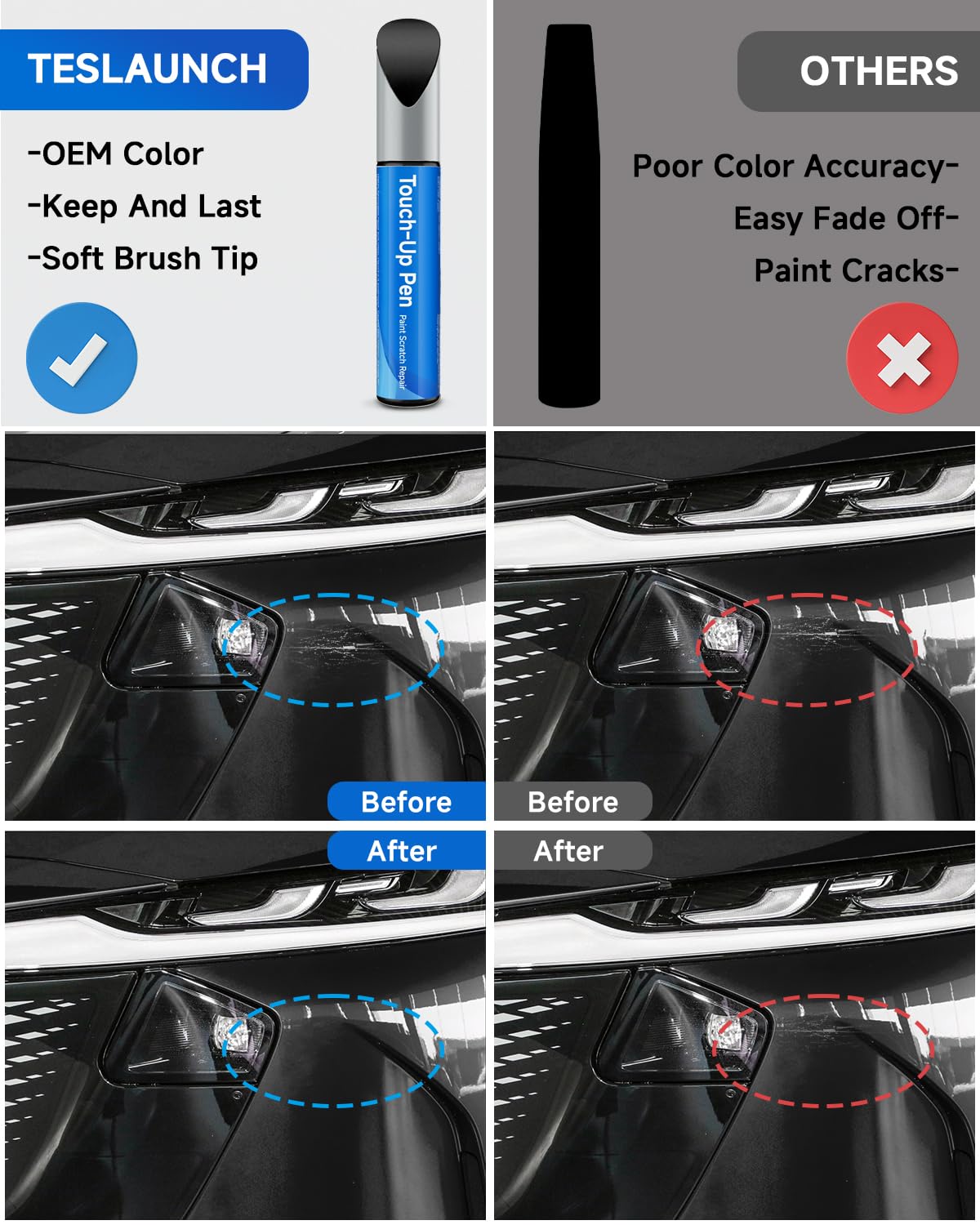 RSACET A3F Brilliant Black Touch Up Paint Compatible with Mazda Exact Match Touch Up Paint Car Scratch Repair