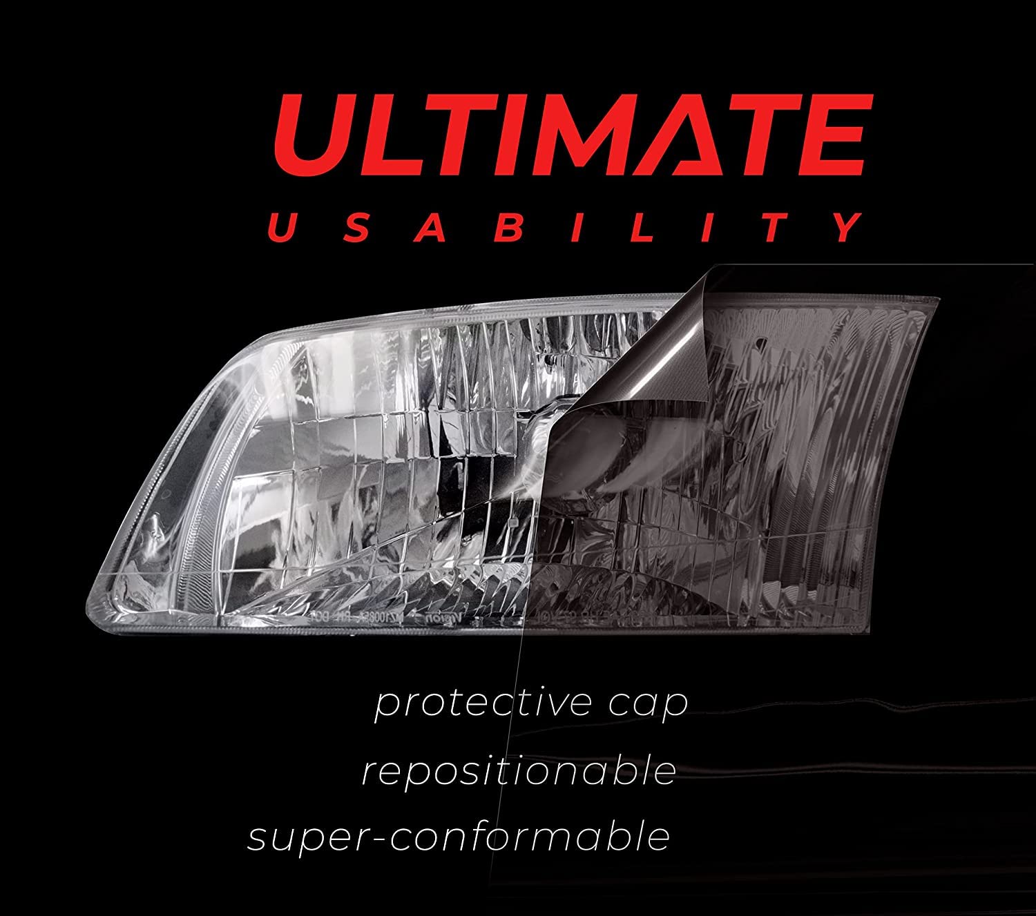 Vvivid+ Ultimate Headlight Taillight Tint Vinyl Wrap (12' X 7Ft, Light Smoke)