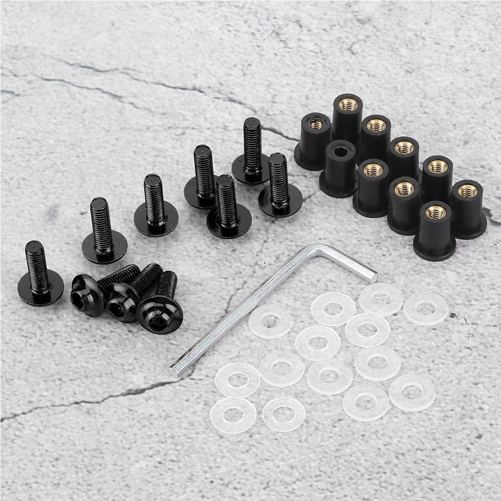 mounting bolts windshield bass tracker boat Qiilu Windshield Bolts Kit, 10pcs Motorcycle Windshield Bolts Nut Washers Universal