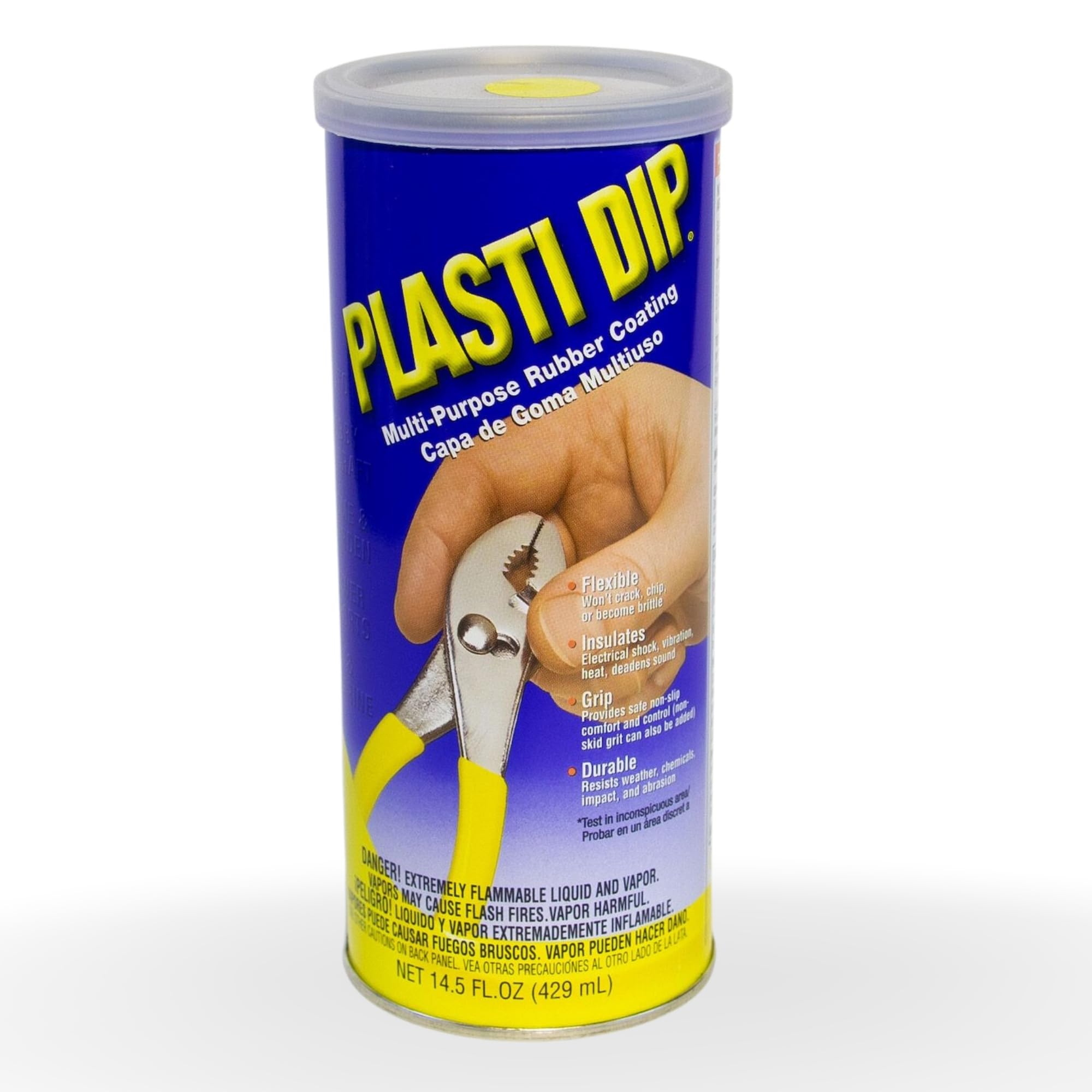 Plasti Dip Yellow Liquid Rubber Dip Can (14.5 Oz) for Automotive Enthusiasts - Peelable, Durable Tool Dip & Rubber Dip Coating -