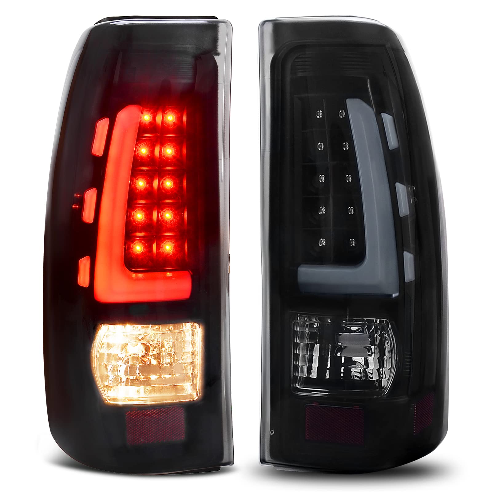 Autosaver88 Led Taillights Tail Lights Assembly Compatible With 1999-2006 Chevy Silverado 1500/2500, 01-06 Silverado 1500Hd/2500