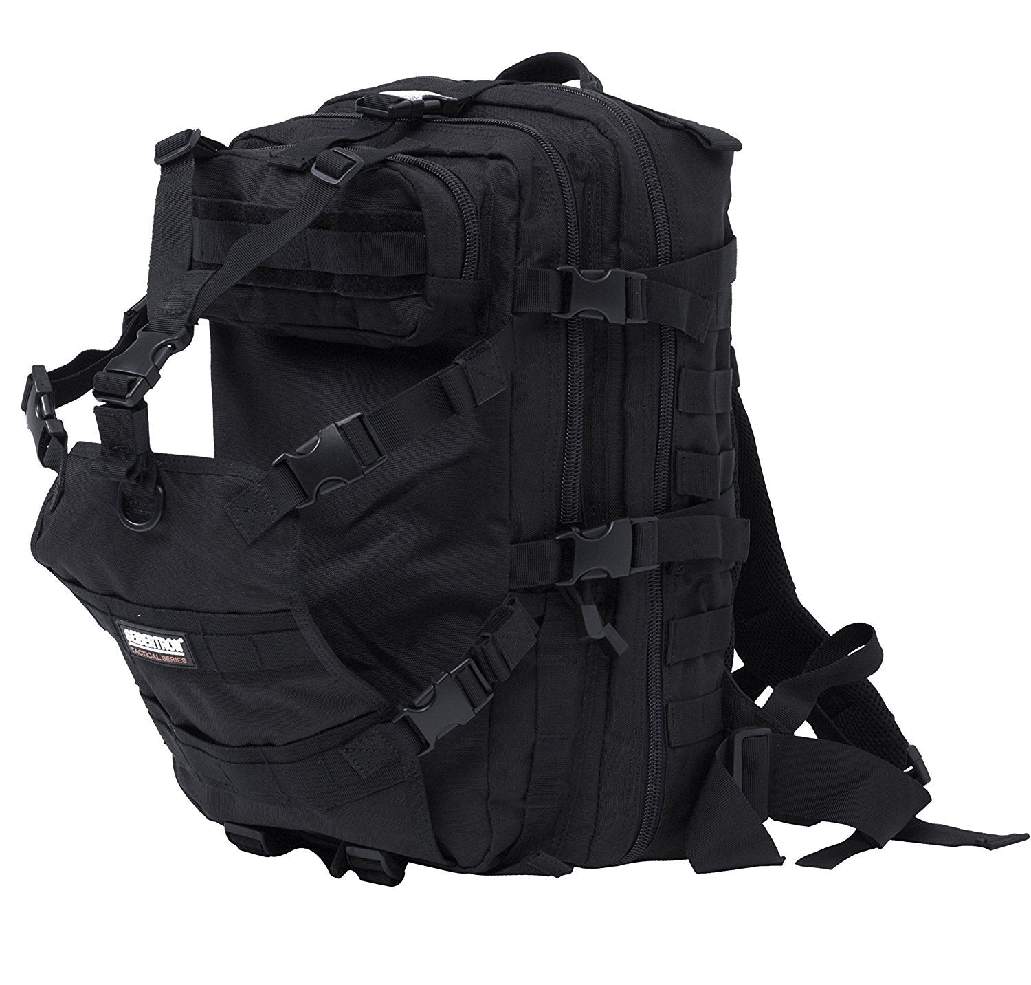 Seibertron Waterproof Large Capacity Molle Motorcycle Helmet Holder/Cycling Helmet Storage/Hiking Helmetcatch Bag/Backpack Also Fit Basketball Football Soccer Backpack Black