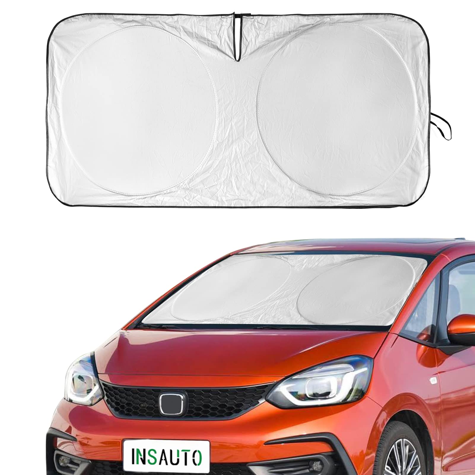 For Honda Fit 2024 Windshield Sun Shade Foldable Sunshade-For Honda Fit 2007-2022 2023 Windshield Cover 210T Reflective Front Wi