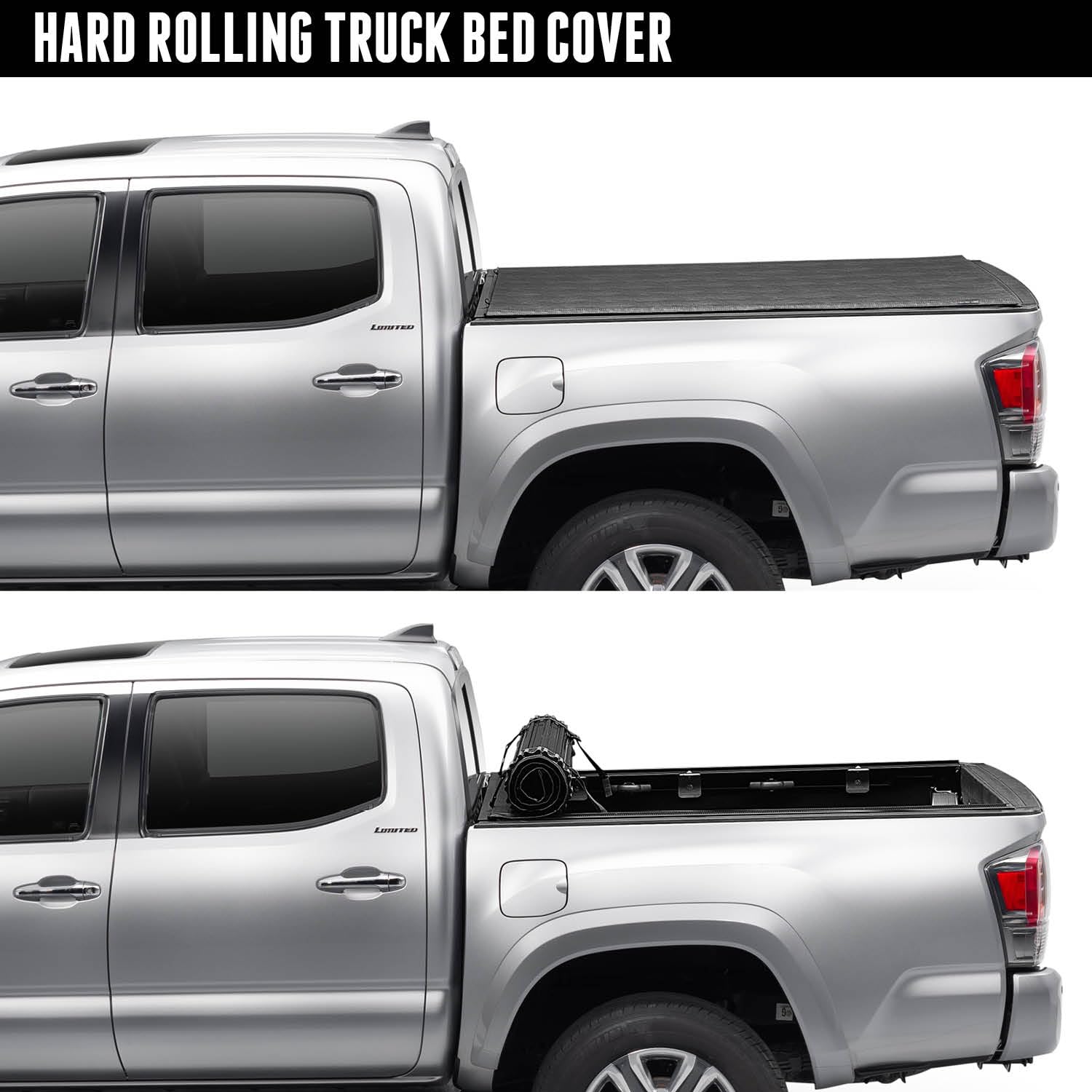 RealTruck TruXedo Sentry Hard Rolling Truck Bed Tonneau Cover | 1574301 | Fits 2020-2024 Chevy/GMC Silverado/Sierra (with Carbon