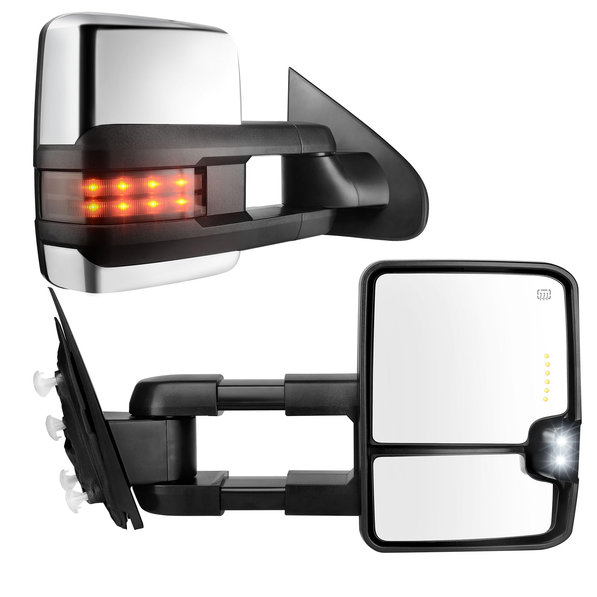 YITAMOTOR Towing Mirror Compatible with 2014 2015 2016 2017 2018 Silverado 1500 2500 3500 Avalanche Tahoe Suburban, GMC Sierra Y