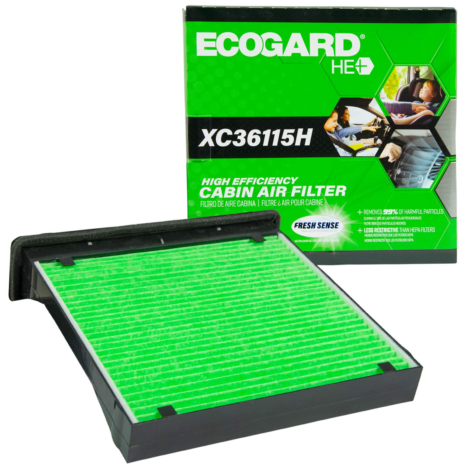 Ecogard Xc36115H Upgraded High Efficiency Cabin Air Filter + Baking Soda Fits Subaru Forester, Impreza, Xv Crosstrek, Crosstrek, Wrx, Wrx Sti