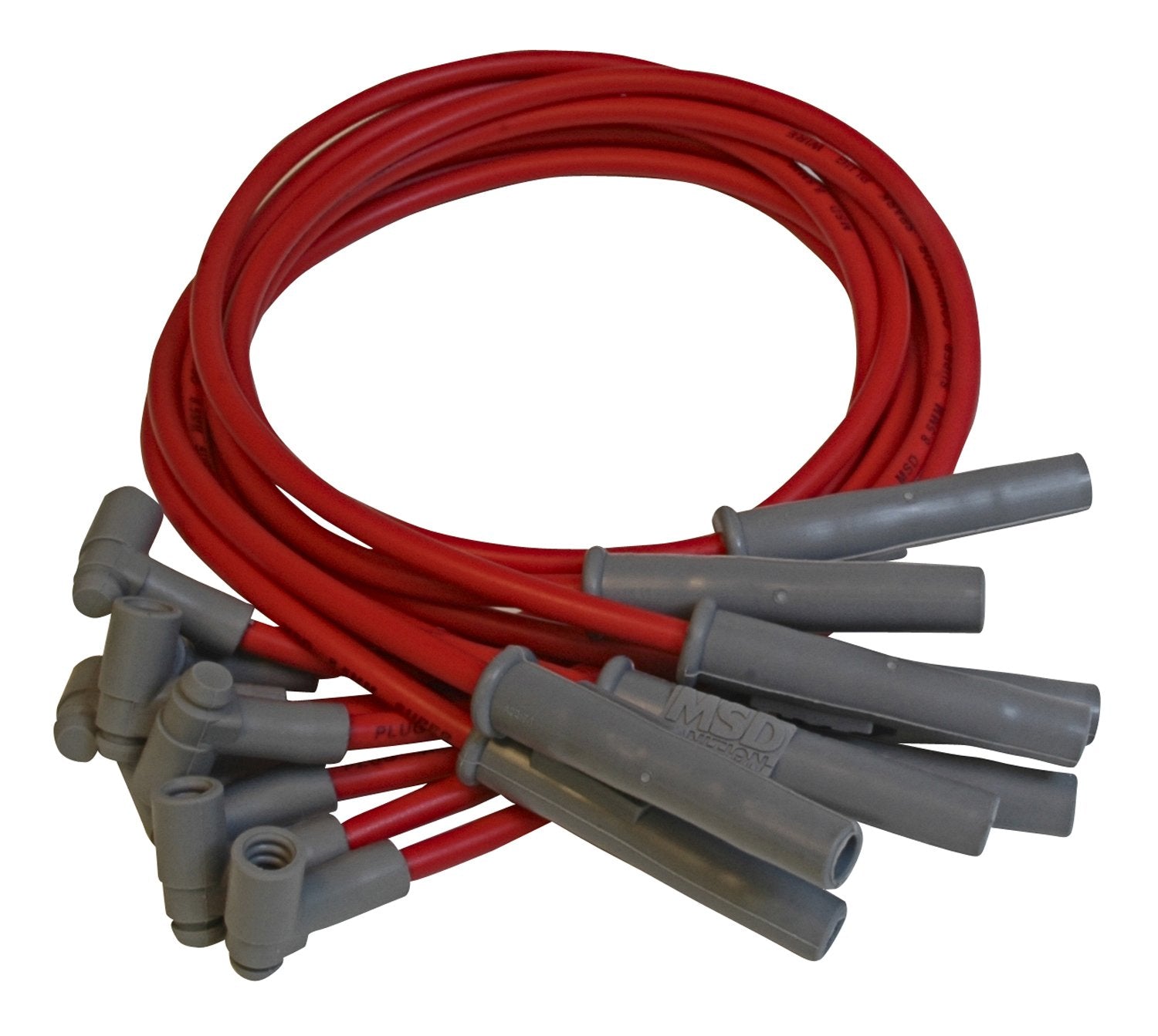 Msd 31869 Super Conductor Spark Plug Wire Set, Red