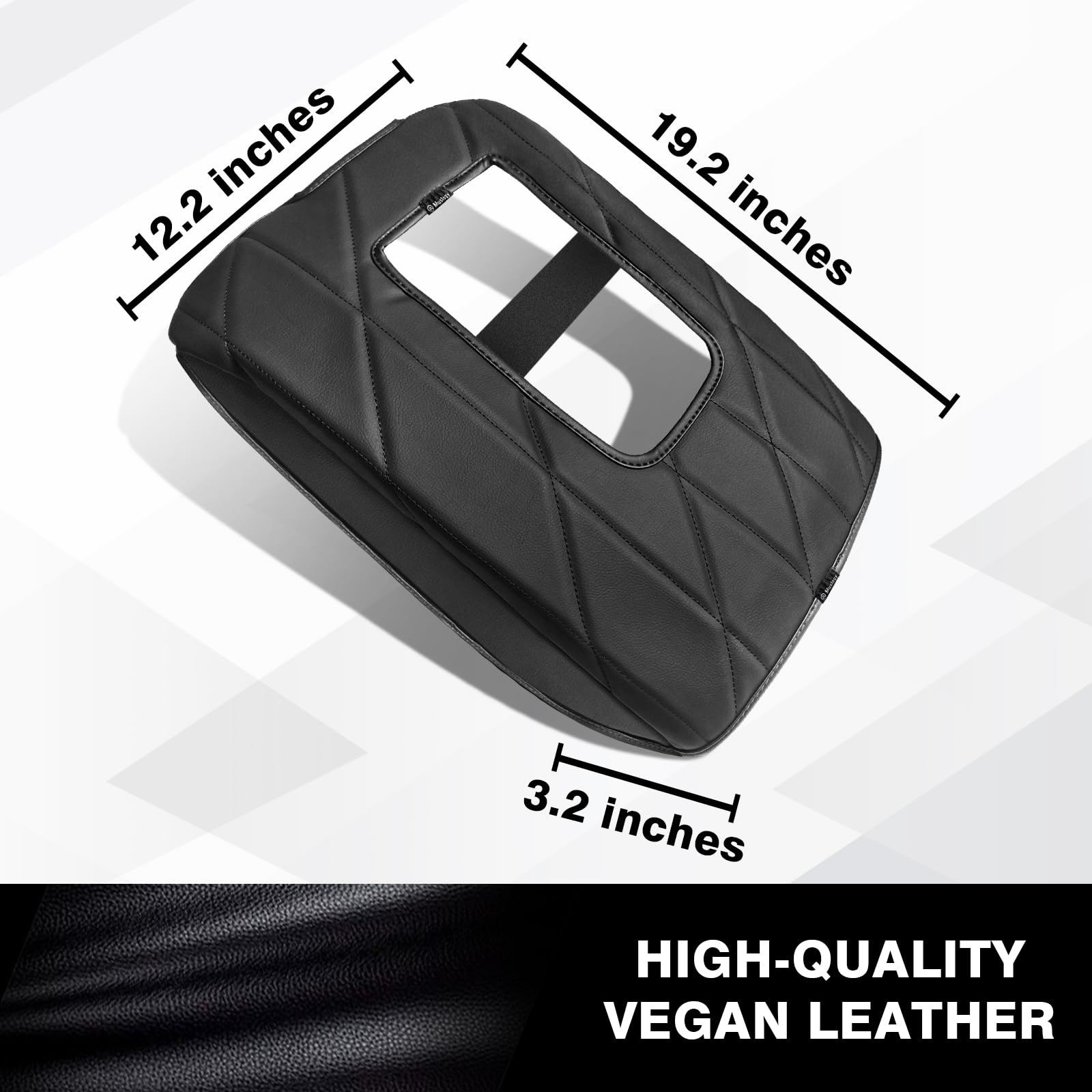 Muslogy Center Console Armrest Cover Compatible With Toyota Tundra 2014-2021 Comfort Armrest Pad Arm Rest Cushion Vegan Leather