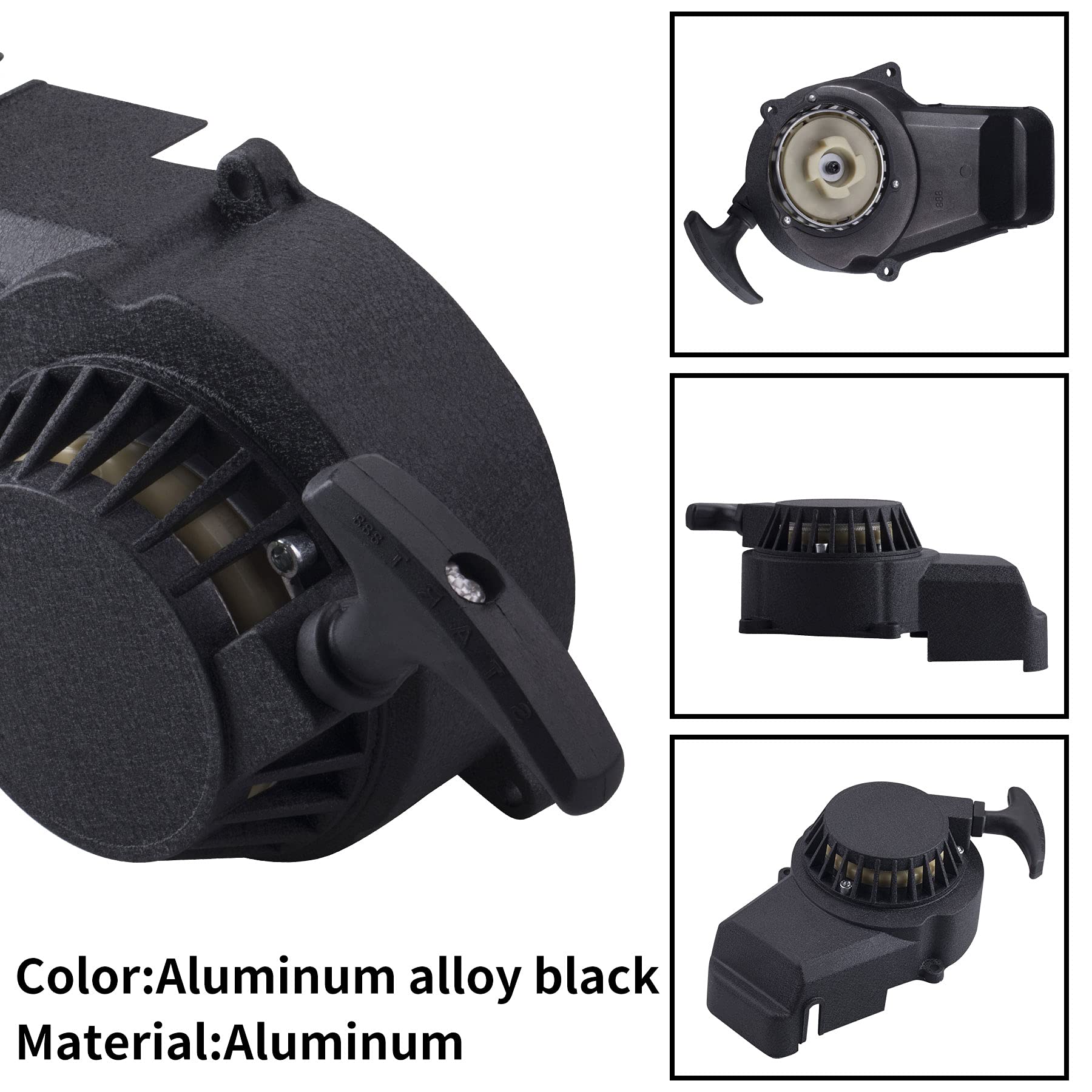 Cncmotok Pull Start Recoil Starter Alloy With Screws Drawstring Wrench Compatible With 2 Stroke 47Cc 49Cc Pocket Coolster Ssr Sx50 Mini Dirt Bike Moto Quad Atv