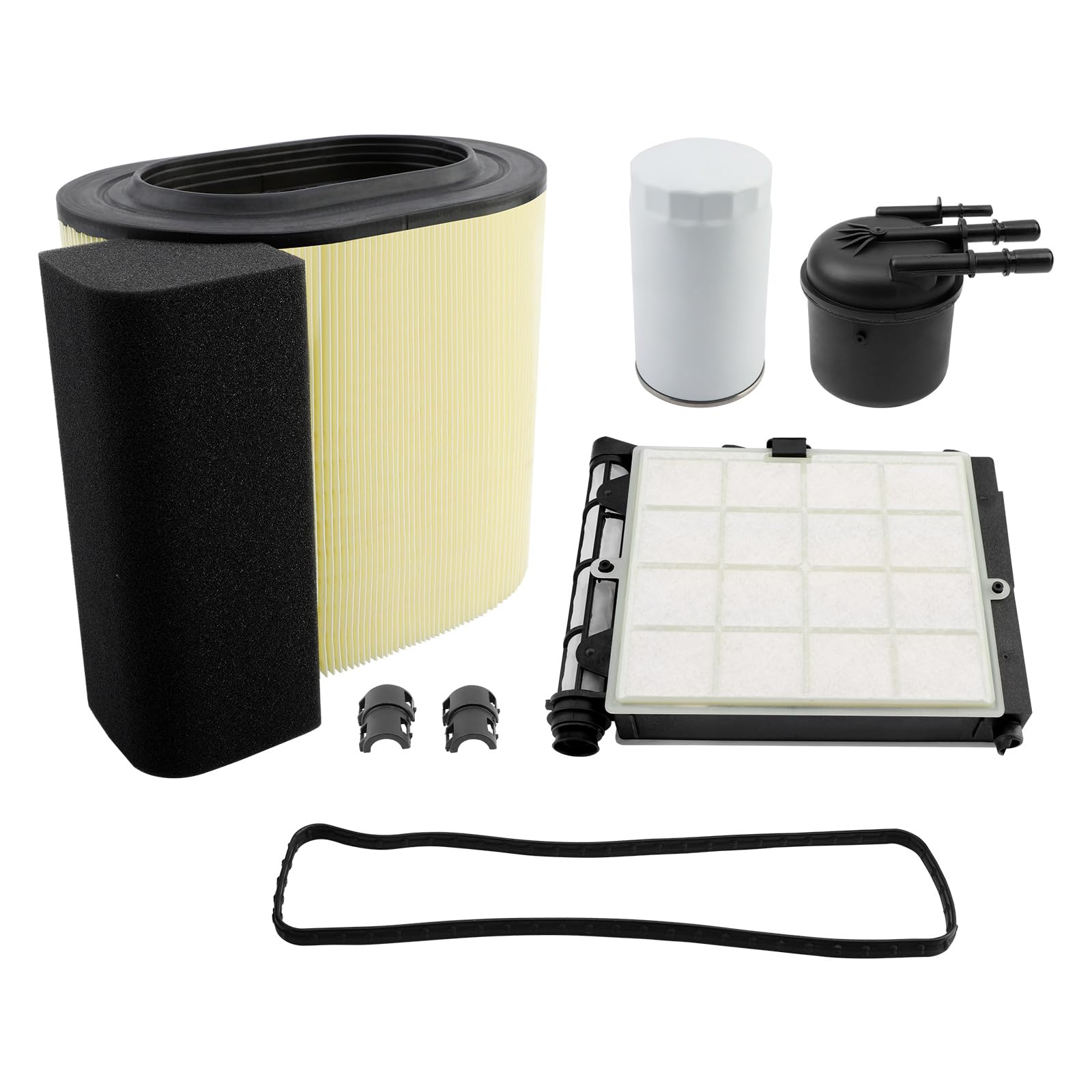 6.7L Powerstroke Diesel Filter Kit, Air Filter, Fuel Filter Element & Oil Filter, Compatible With 2017-2019 Ford F-250, F-350, F