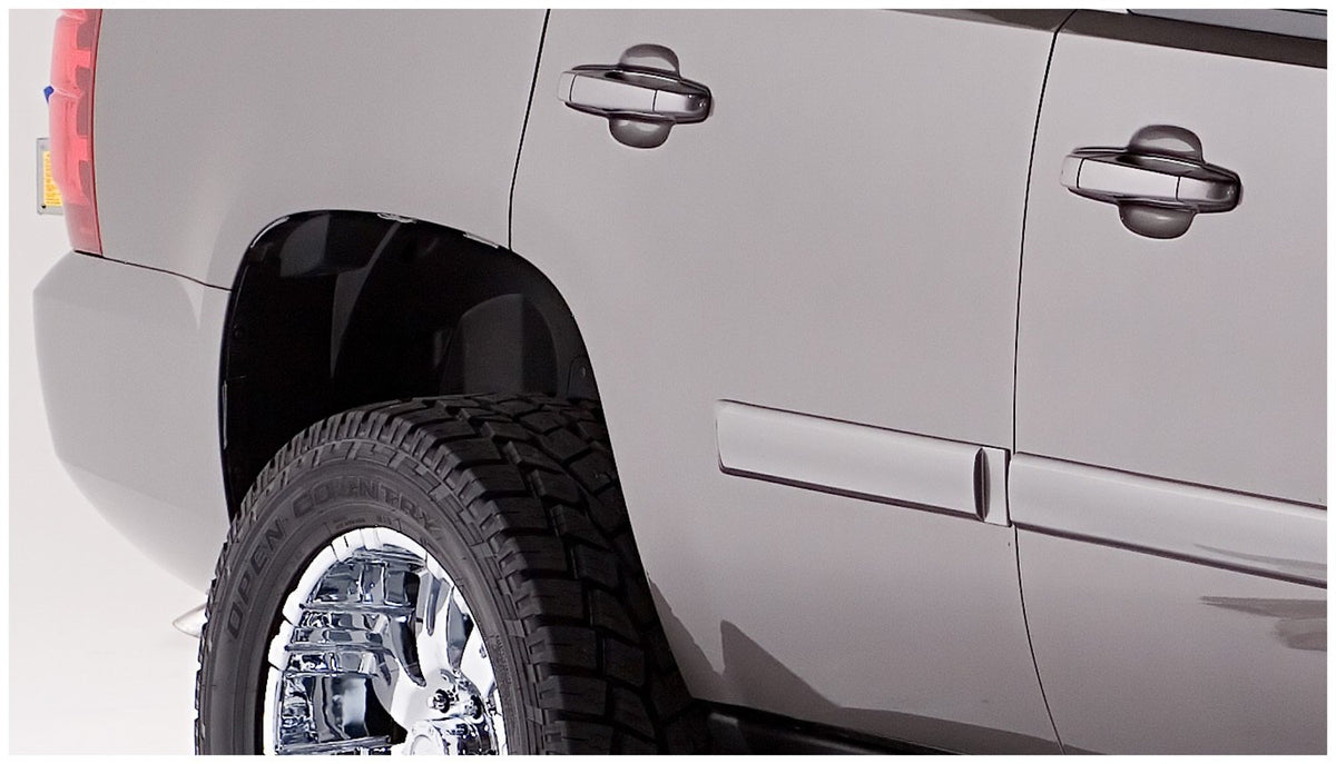 Bushwacker Pocket/Rivet Style Front & Rear Fender Flares | 4-Piece Set, Black, Smooth Finish | 40937-02 | Fits 2007-2014 Chevrol