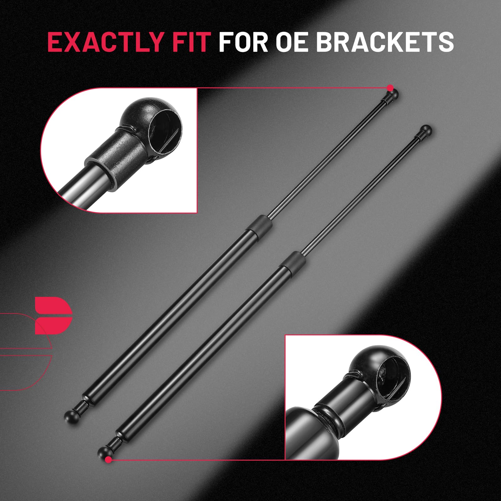 Bdfhyk St280M200 28Inch 200Lbs (890N) Gas Shocks Struts Lift Support For Floor Hatch Door, Trap Door, Murphy Bed Support,Trucks