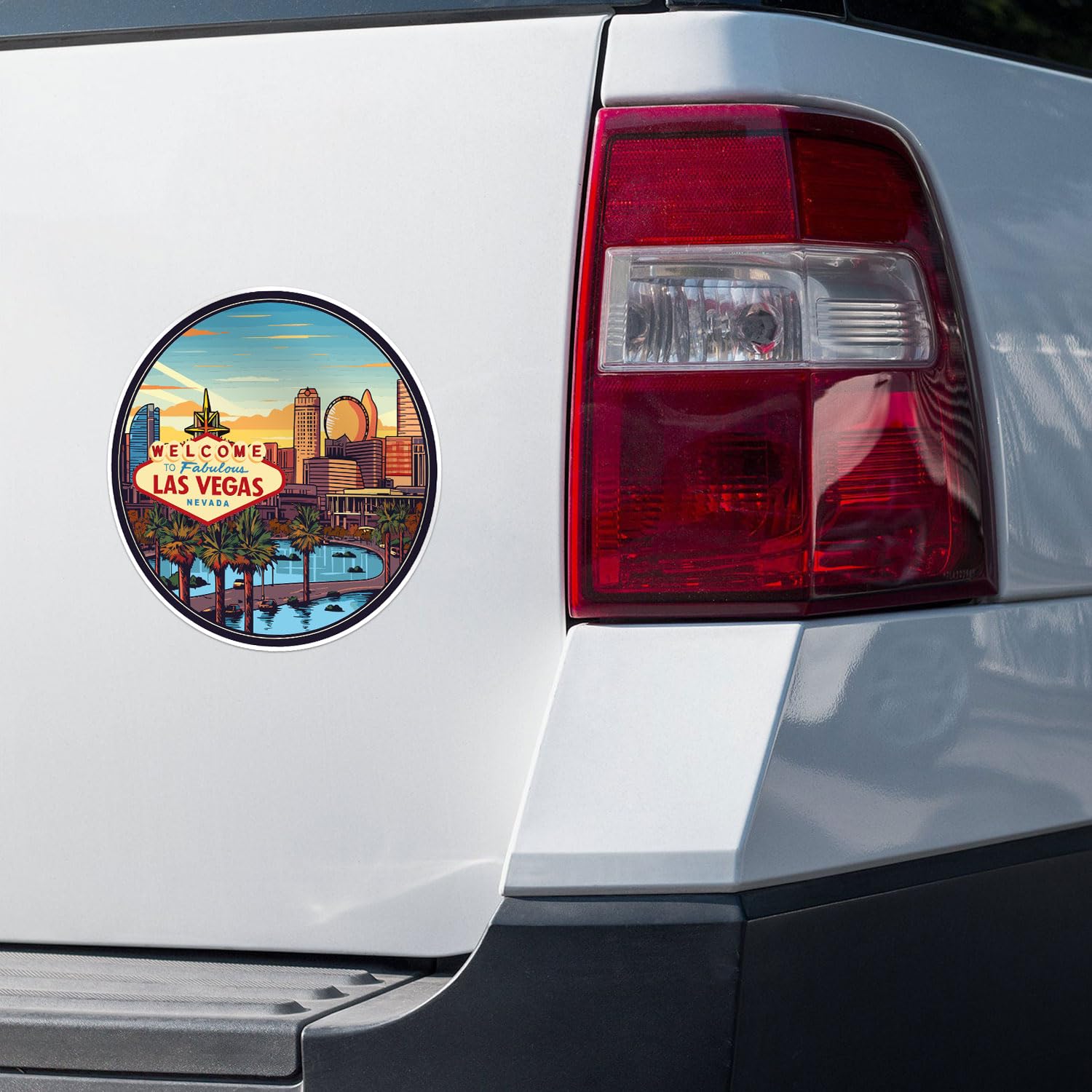 Las Vegas City Sticker - Waterproof Vinyl Decal for Car Bumper, Laptop, Water Bottle, Wall, and Window, Size - 3'' Longer Side