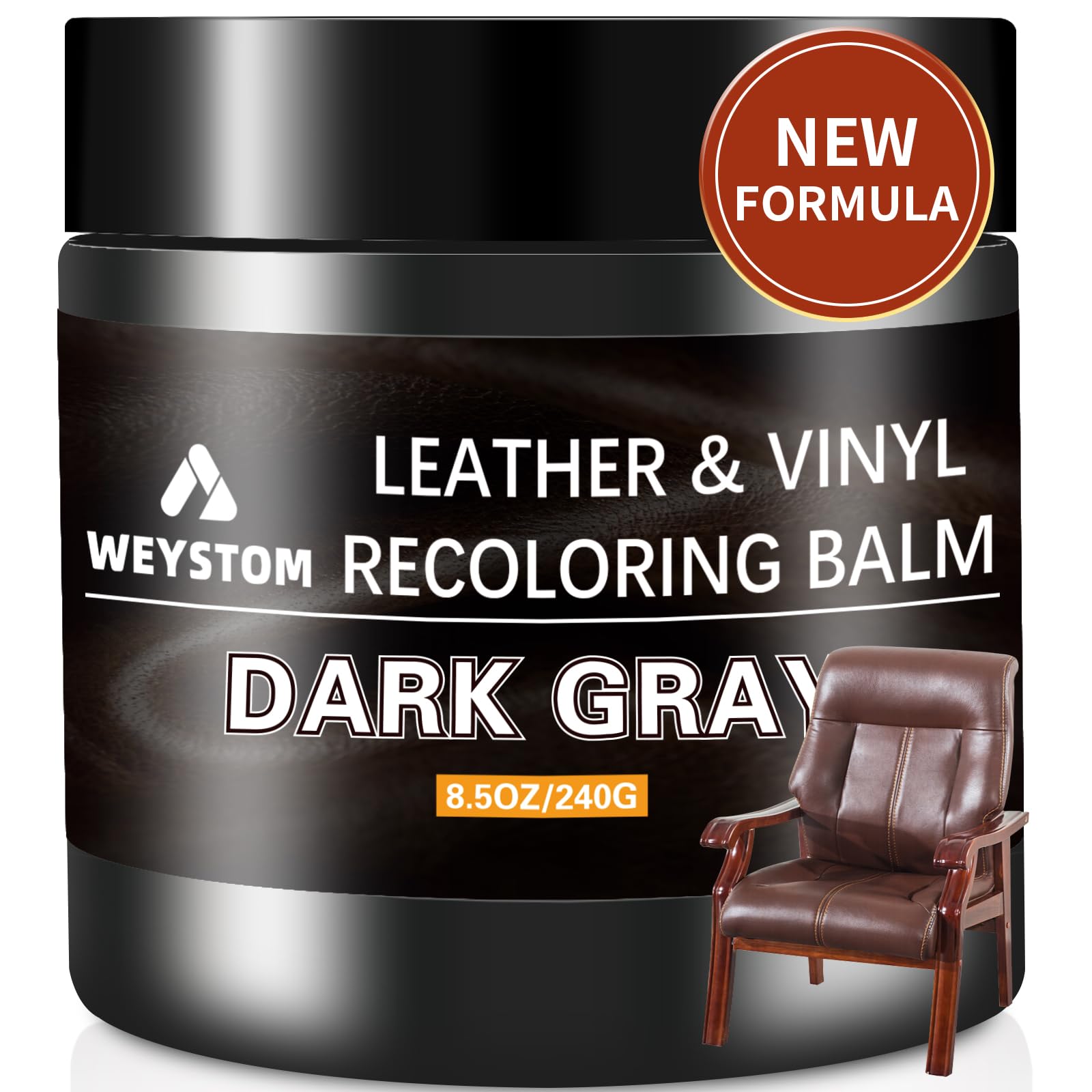 Leather Recoloring Balm - Leather Repair Kit For Furniture, Dye, Recolor, Renew, Repair & Restore Aged, Faded, Cracked, Peeling