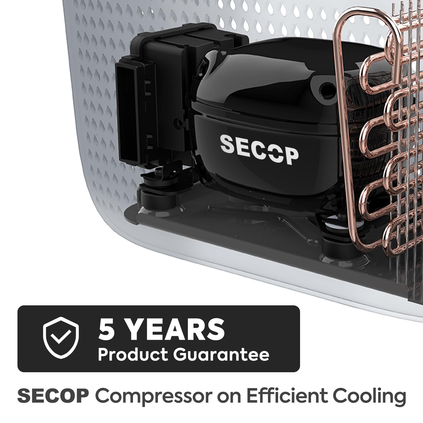 ICECO GO20 Dual Zone Portable Refrigerator, 20L, SECOP Compressor, Gray, DC 12/24V & AC 100-240V, Ideal for Outdoor & Home Use