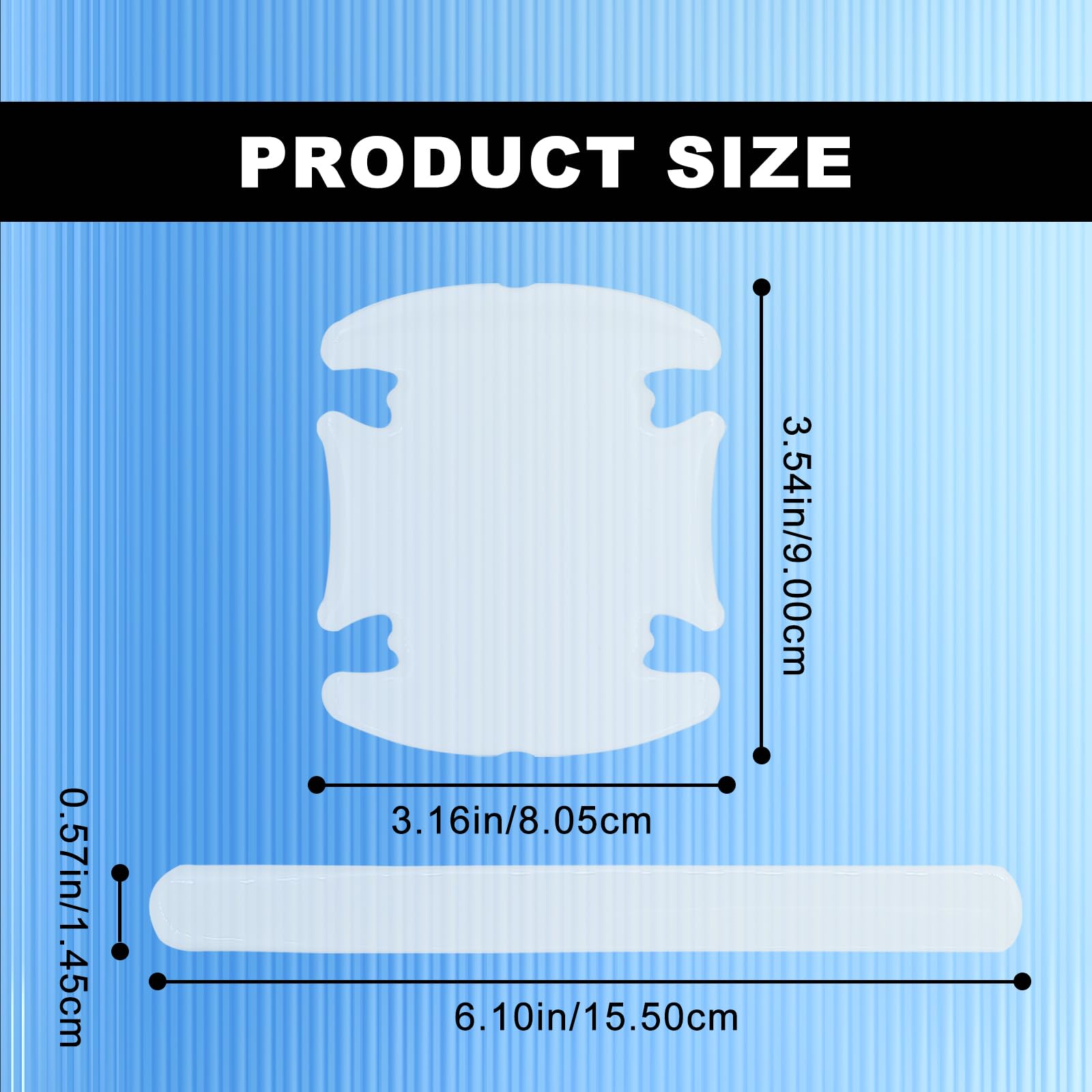 Zokyuys 8Pcs Waterproof Car Door Handle And Rear View Mirror Scratch Protector Sticker, Transparency Anti-Scratches Cup Protecto