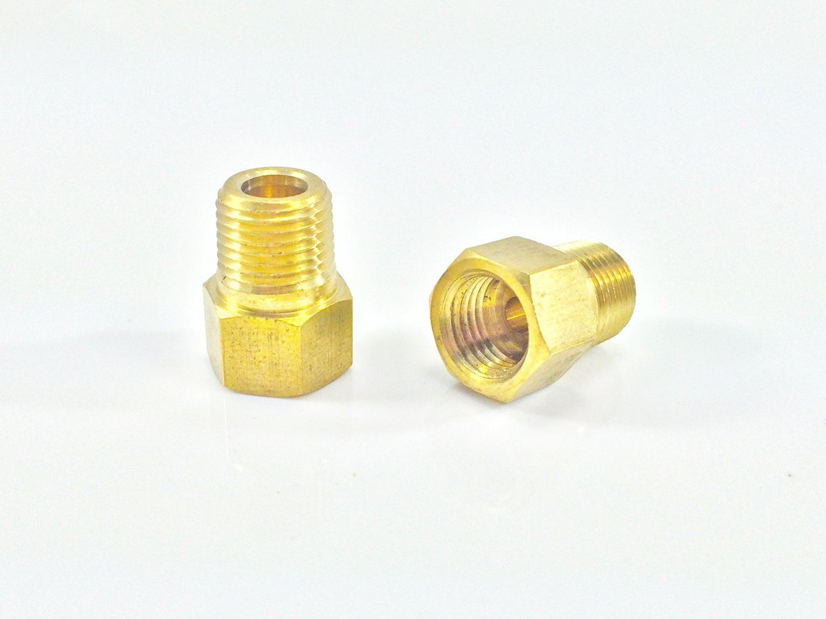 The Stop Shop Brake Line Adapter For 5/16' Tube, (Female) Inverted Flare, 1/2-20 To (Male) 1/8' Pipe (Pack Of 2)