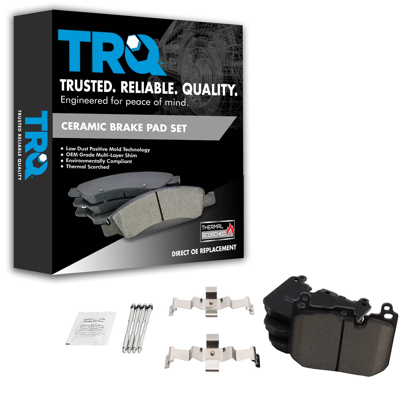 TRQ Front Brake Pads Ceramic Compatible with 2020-2021 BMW 228i xDrive Gran Coupe M235i xDrive Gran Coupe 2019-2021 X2 2017-2021