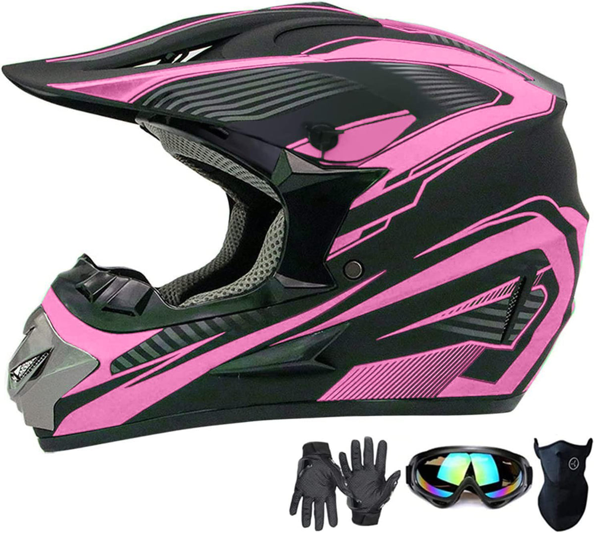 Motocross Helmet,Youth Kids Trend Full Face Helmet,Atv Motorcycle Helmet,Dirt Bike Downhill Off-Road Mountain Bike Helmet,Dot Ce