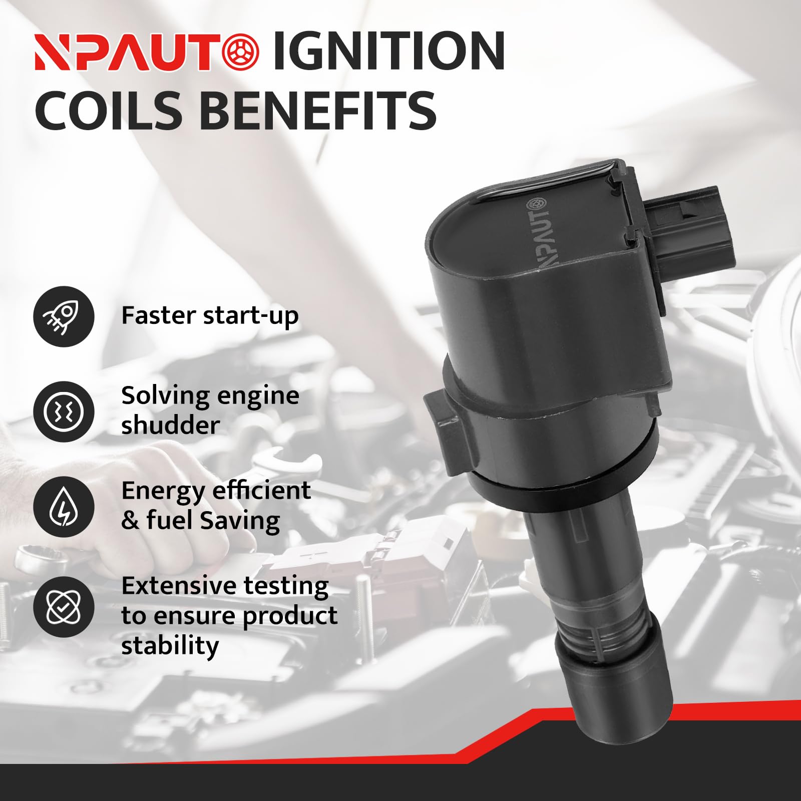 Ignition Coil Pack Replacement For 1.8 1.8L 2012 2013 2014 2015 Honda Civic, 2016-2017 Honda Hr-V Hrv, 2.0L 2.0 2013-2015 Acura Ilx, Uf672 C1823, Set Of 4