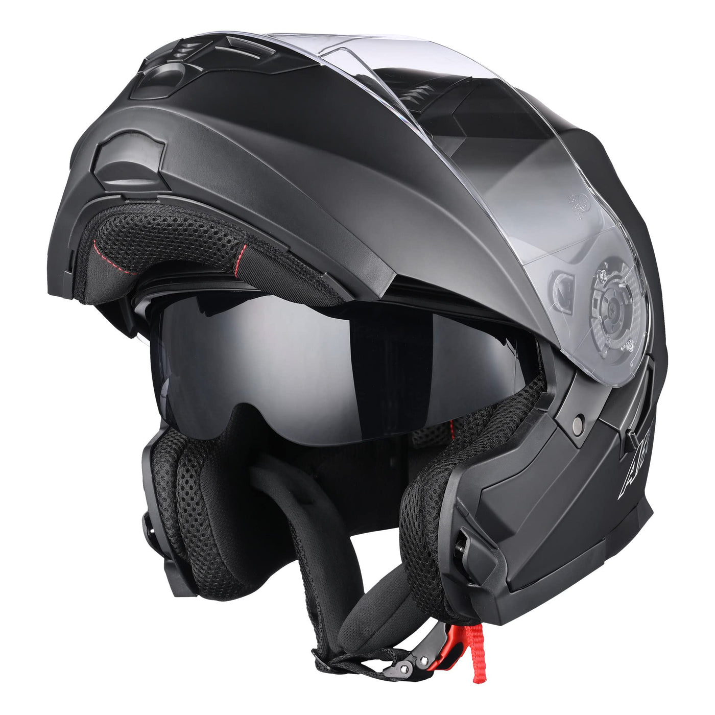 flip top motorcycle helmets Ahr Motorcycle Helmet Dual Visor Modular Flip Up Full Face Helmet Dot – Carkart