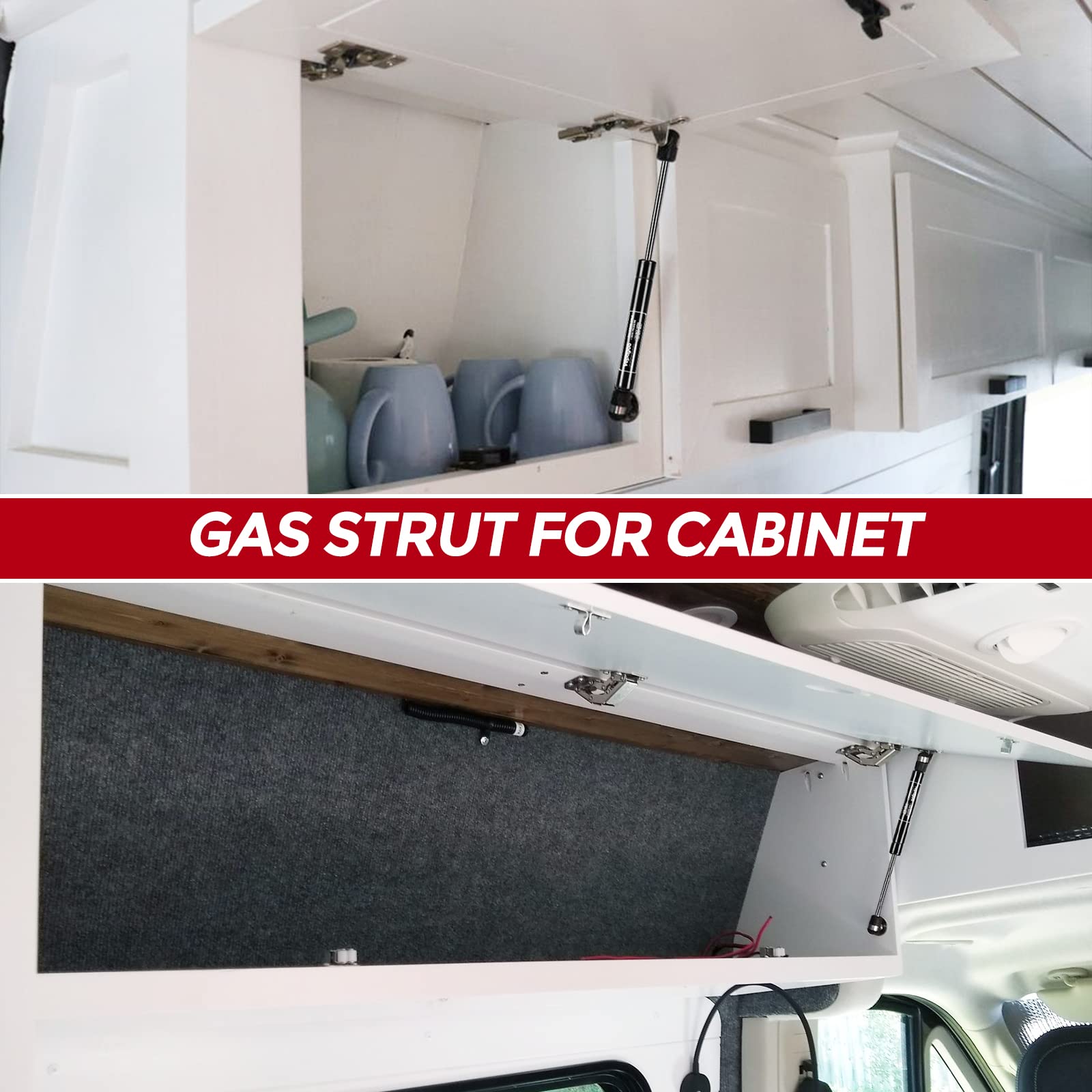 10 Inches 55Lb/245N Gas Shocks Struts Lift Supports Compatible With Truck Pickup Tool Box Lid Rv Door, Cabinet Lid Door Set Of 2 Vepagoo