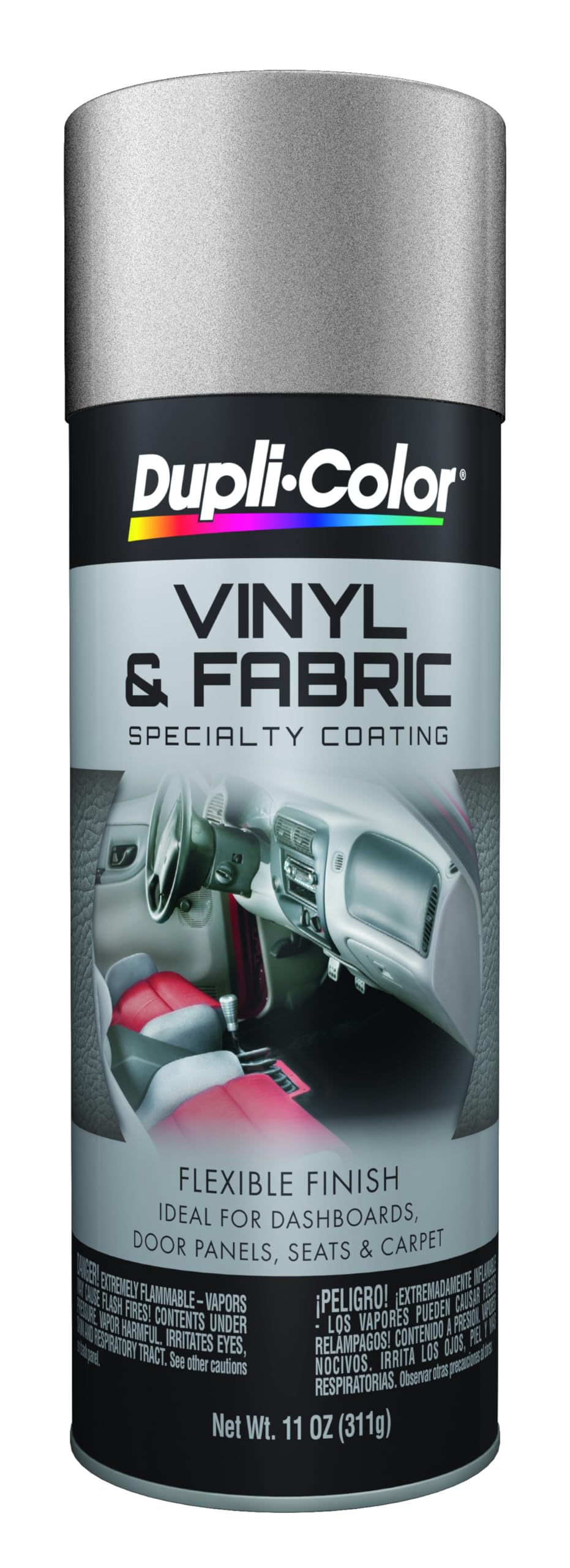 Dupli-Color Hvp103 Vinyl And Fabric Coating Spray Paint - Silver - 11 Oz Aerosol Can