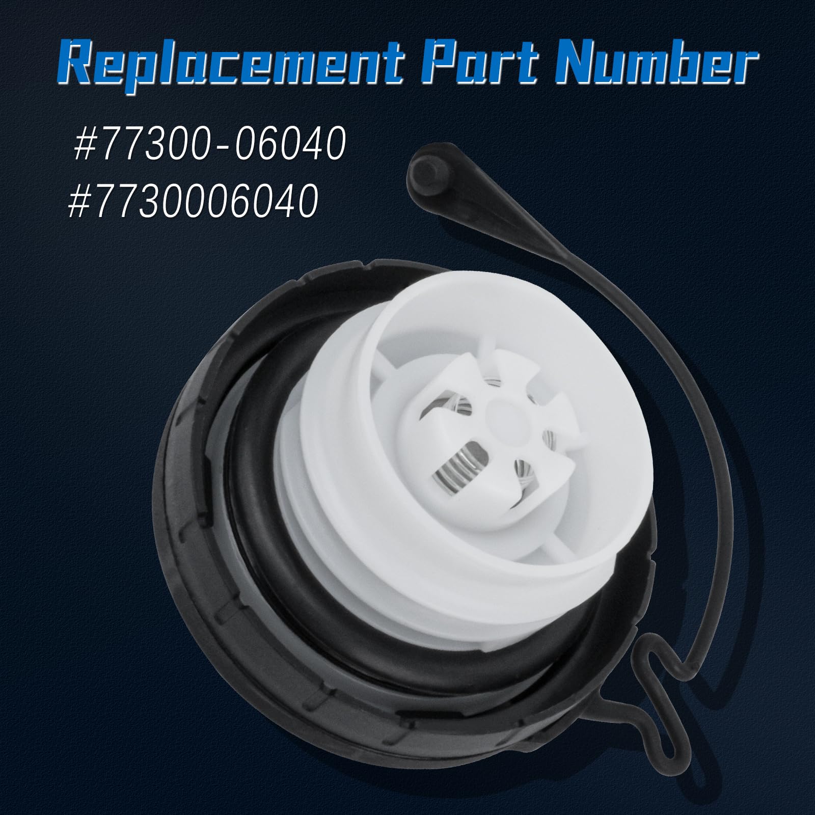 VINMS Gas Cap for Toyota, Lexus, Scion - 77300-06040, Black, Plastic, Fits 2004-2016 Camry, 4Runner, RAV4,