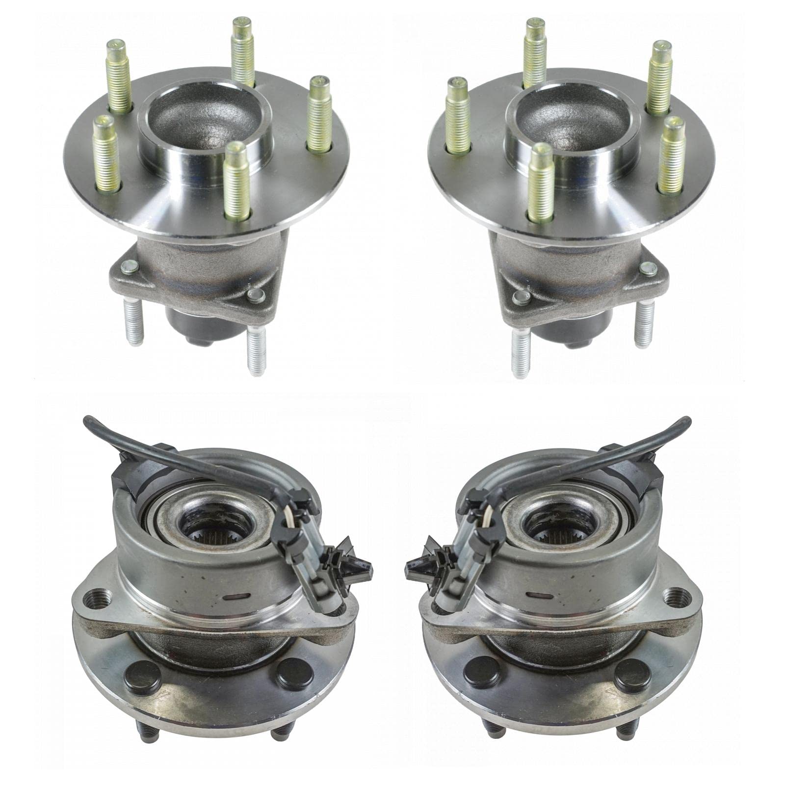 Trq Wheel Hub Bearings Assembly Set Compatible With 2005-2010 Chevrolet Cobalt 2006-2011 Hhr 2007-2009 Pontiac G5 2004-2007 Satu