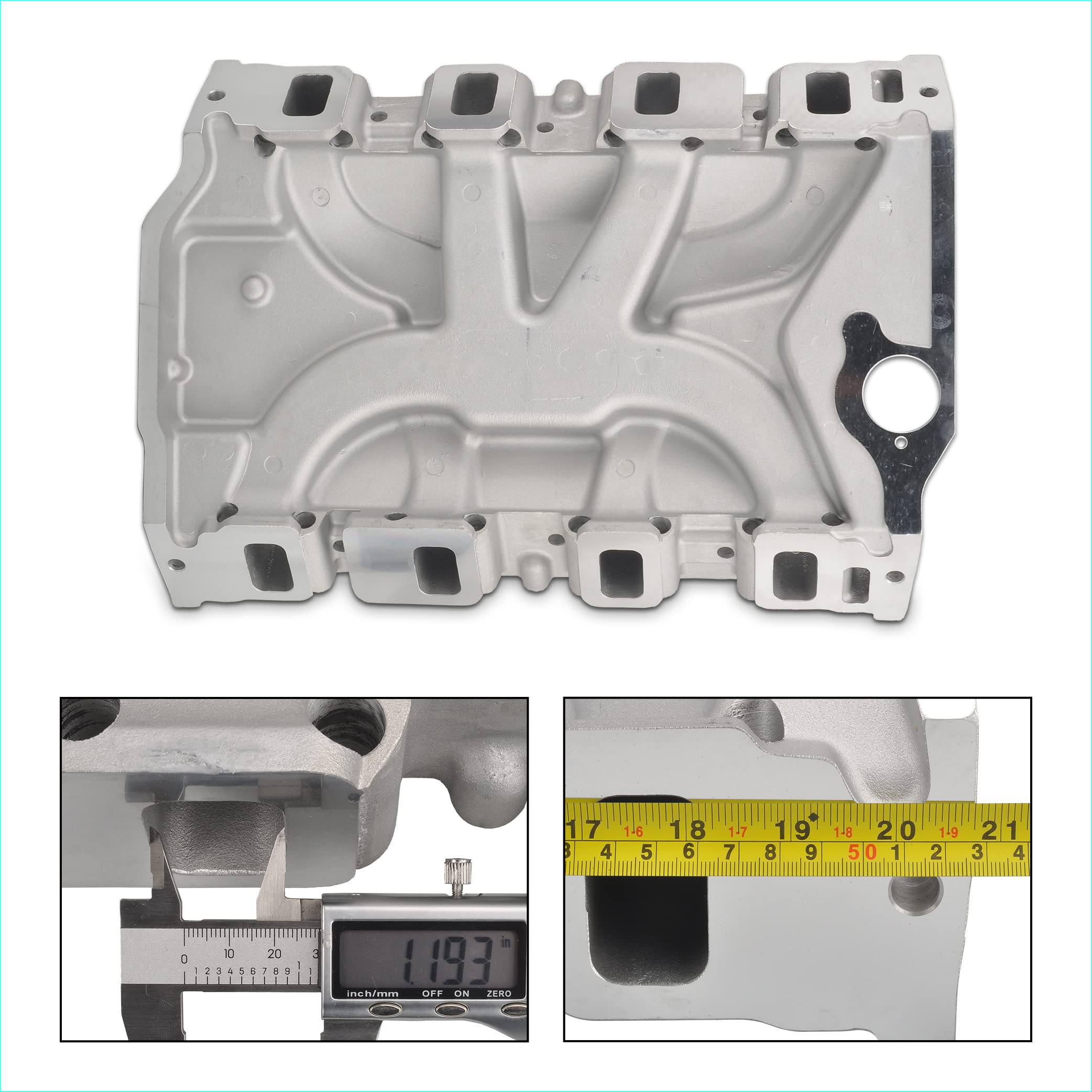 FGJQEFG Intake Manifold Aluminum Dual Plane Compatible with Ford FE 390 406 410 427 428