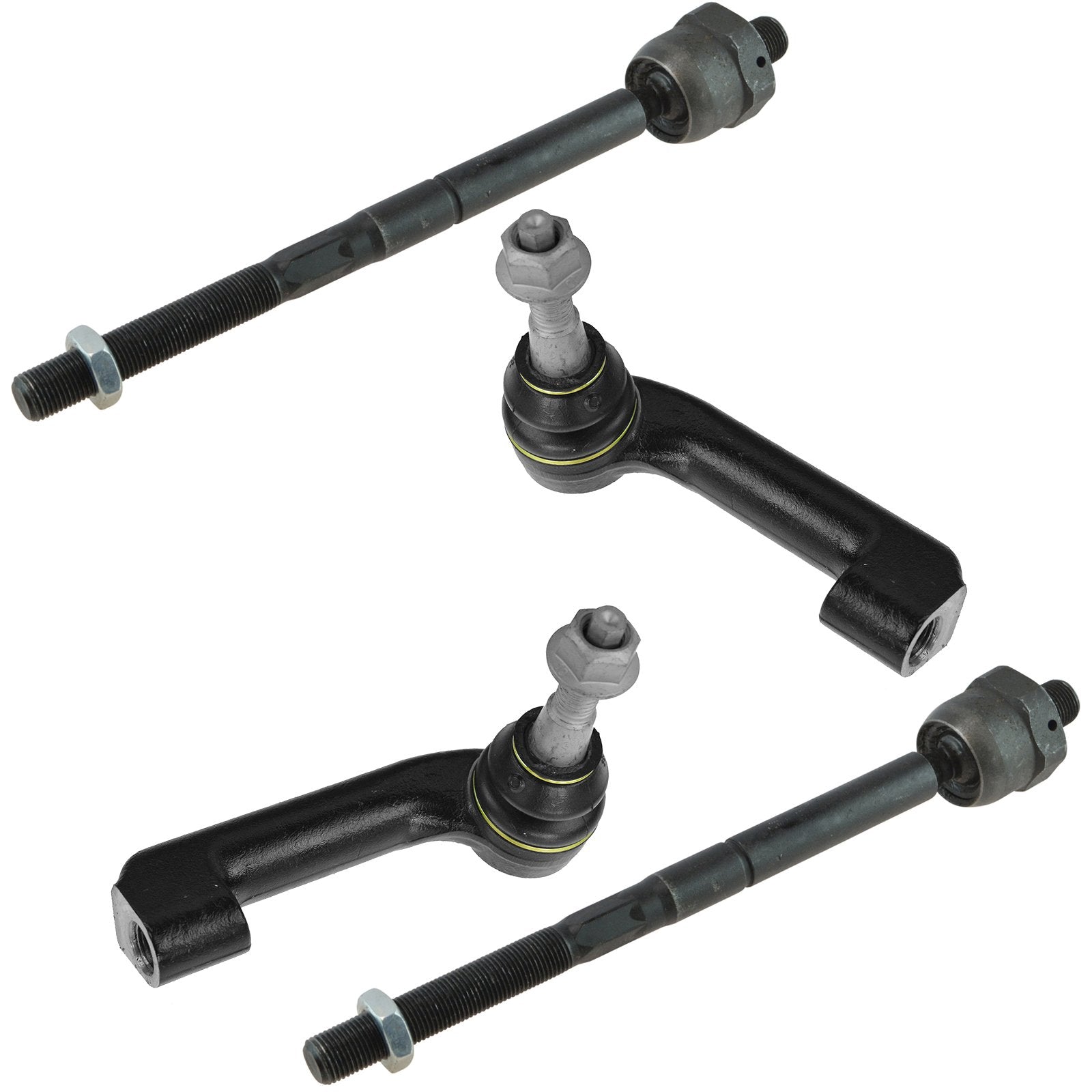 Trq Front Inner And Outer Tie Rod Set Compatible With 2007-2014 Ford Expedition 2009-2014 F-150 Lincoln Navigator