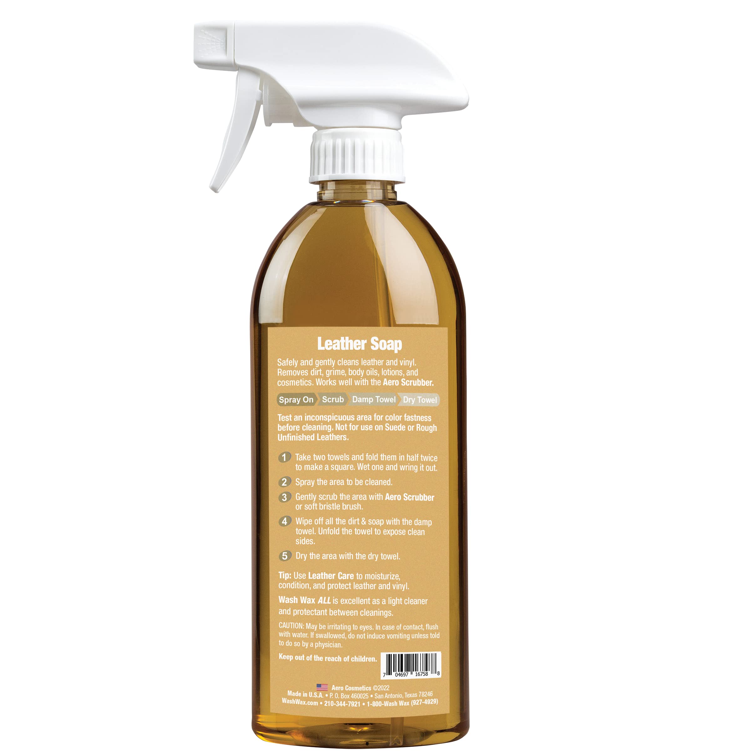 Leather Cleaner Leather Soap 16oz Aircraft Quality for your Car RV and Furniture Better than Automotive Products Meets Boeing Ai