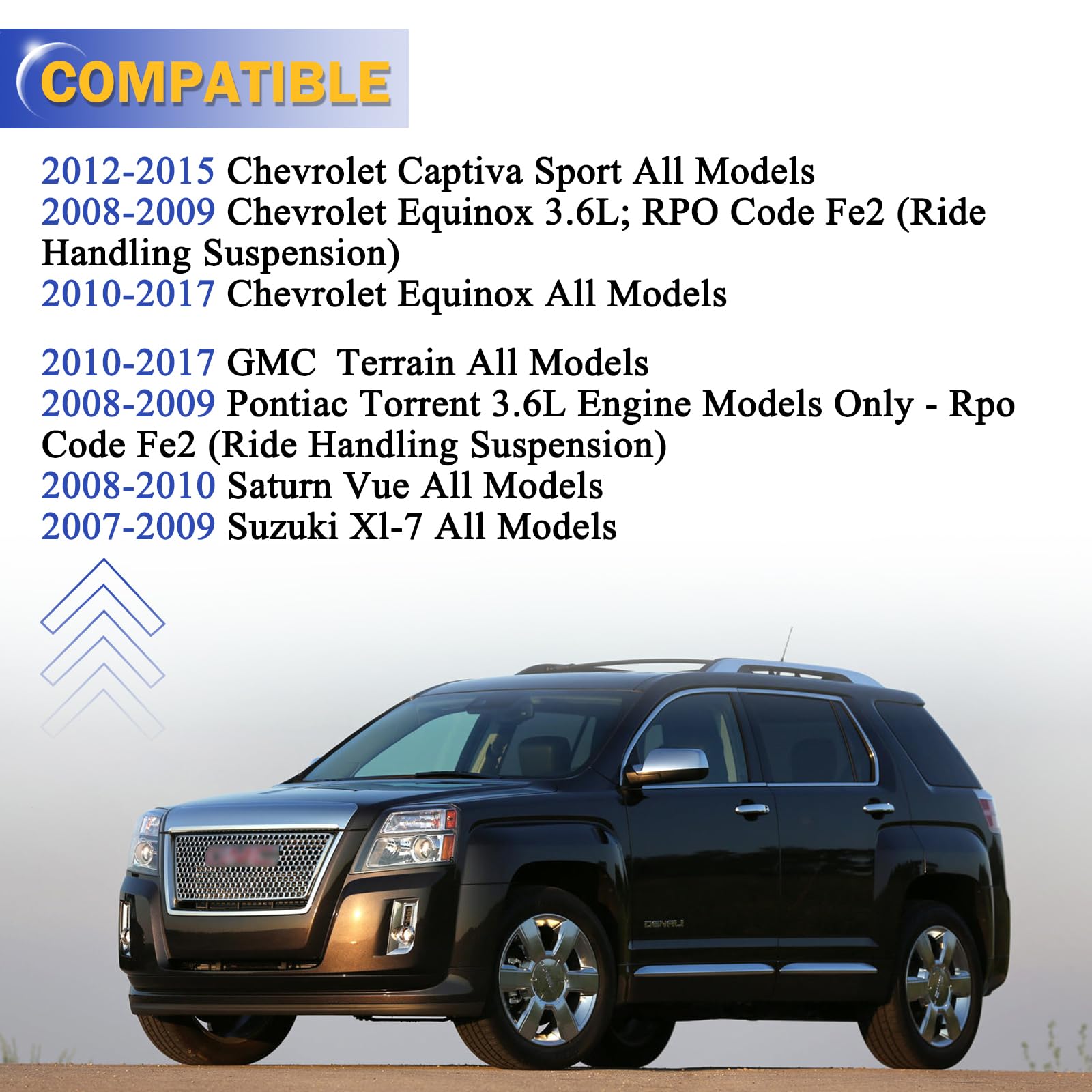 Zinc-Nickel Alloy Front Stabilizer Sway Bar End Link For 2008-2017 Chevy Equinox Captiva Sport/Gmc Terrain/Pontiac Torrent/Satur