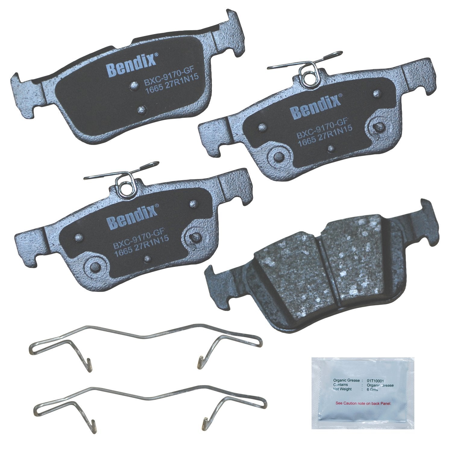 Bendix Priority1 Cfc1665 Ceramic Rear Brake Pads For Ford Fusion 2016-2013, Lincoln Mkc 2019-2015, Mkz 2016-2013, Nautilus 2023-