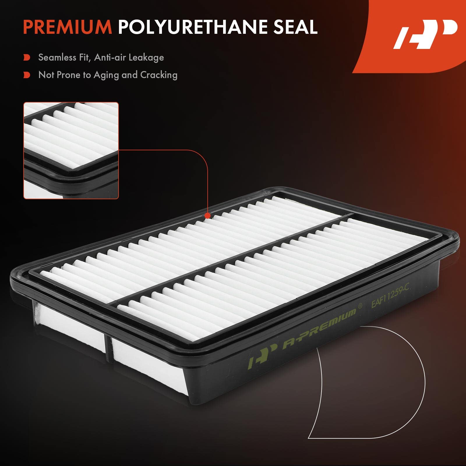 A-Premium Engine Air Filter Compatible with Mazda Vehicles - 3 (2012-2018), 3 Sport (2012-2018), 6 (2014-2021), CX-5 (2013-2023)